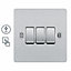 BG Brushed Steel 20A 2 way 3 gang Light Switch with Without LED indicator