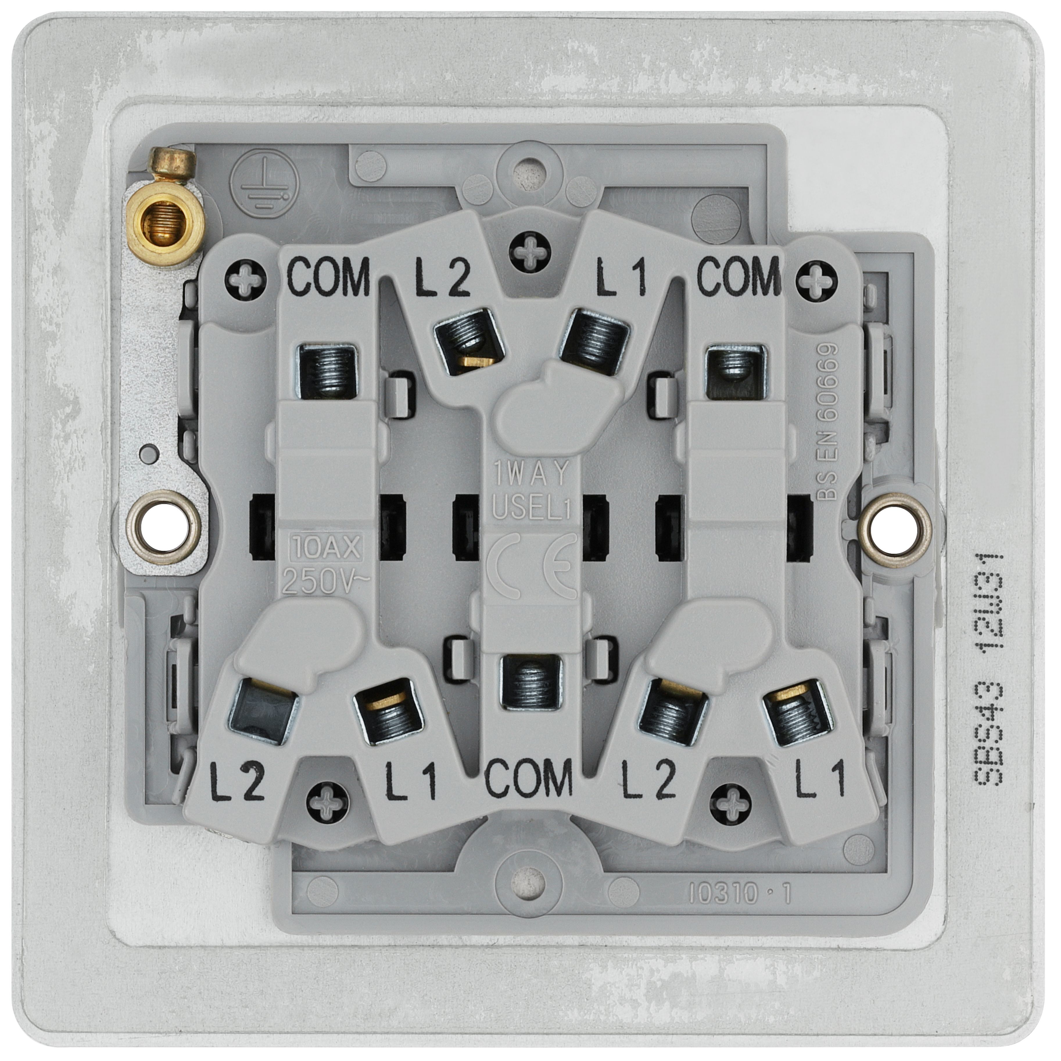 BG Brushed Steel 20A 2 way 3 gang Light Switch with Without LED indicator