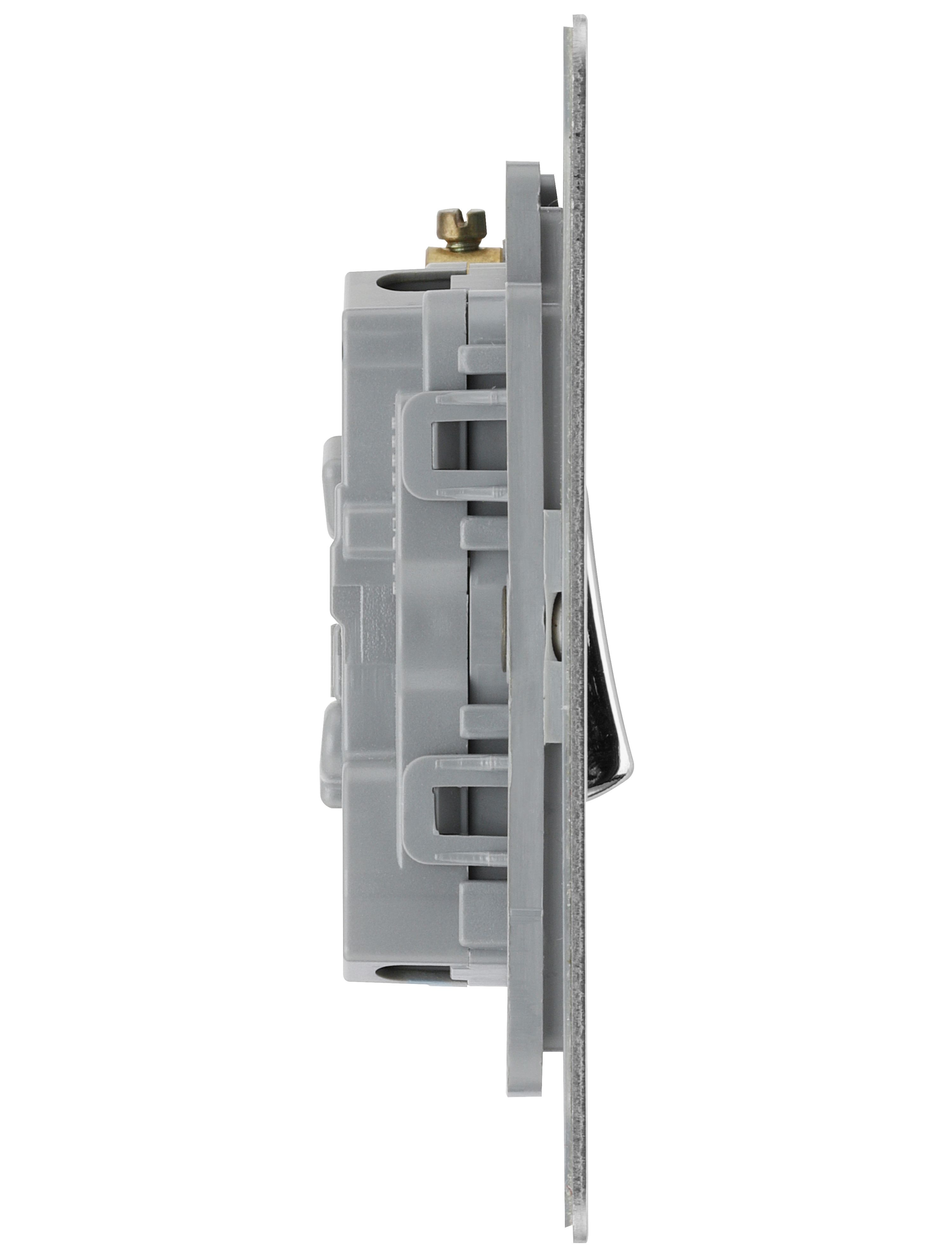 BG Brushed Steel 20A 2 way 3 gang Light Switch with Without LED indicator