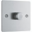 BG Brushed Steel profile Single 2 way 400W Dimmer switch