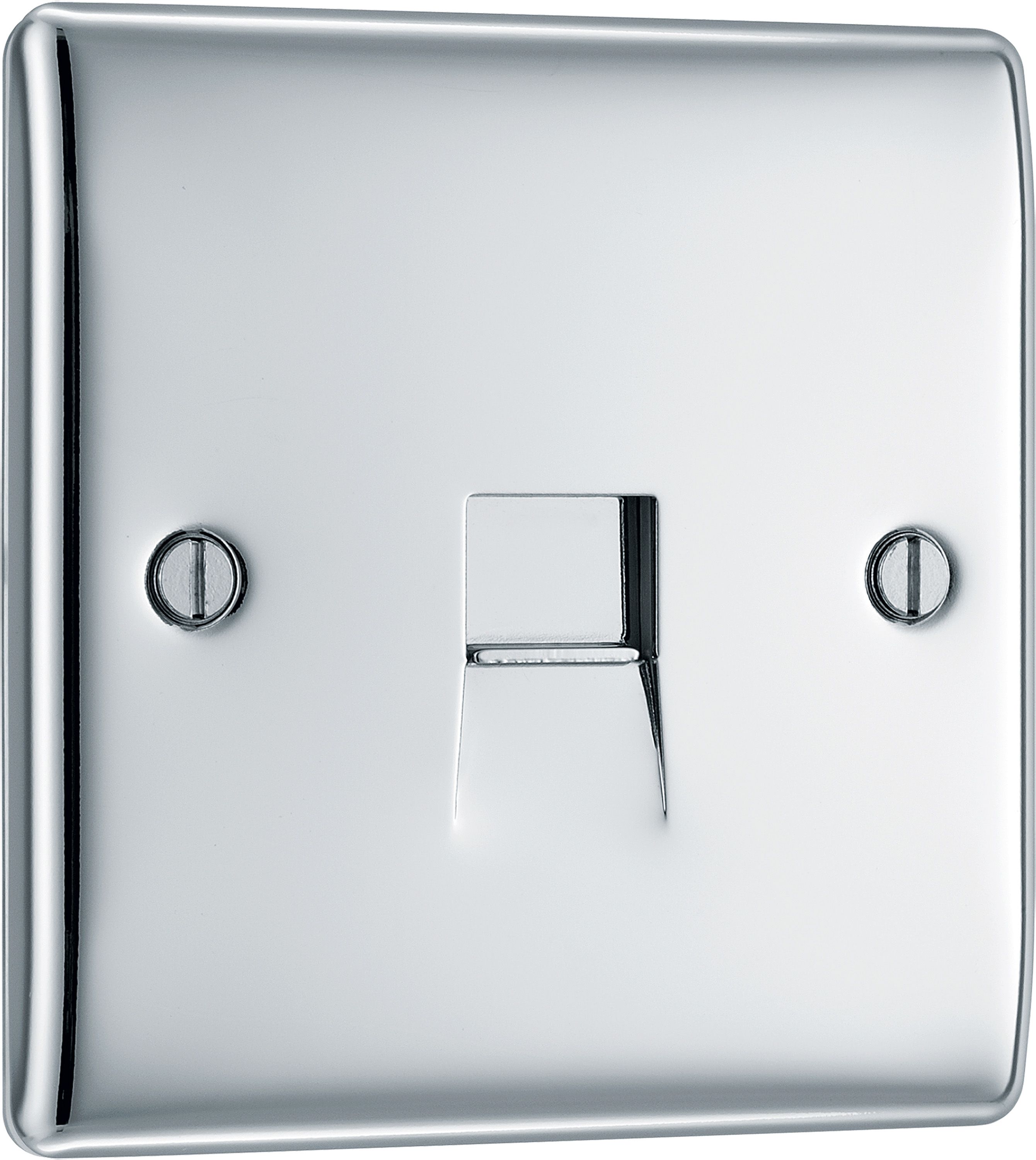 BG Chrome 1 gang Slave telephone socket