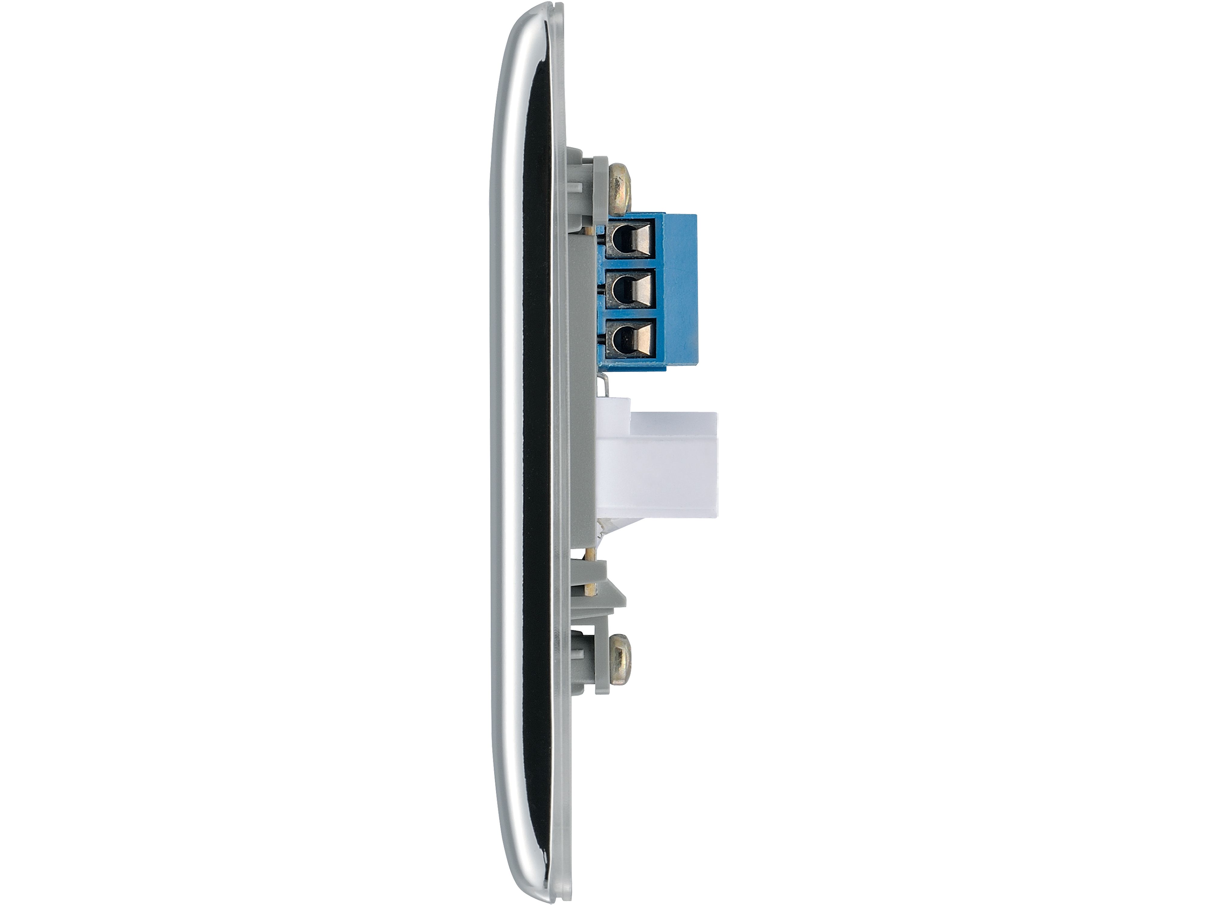 BG Chrome 1 gang Slave telephone socket