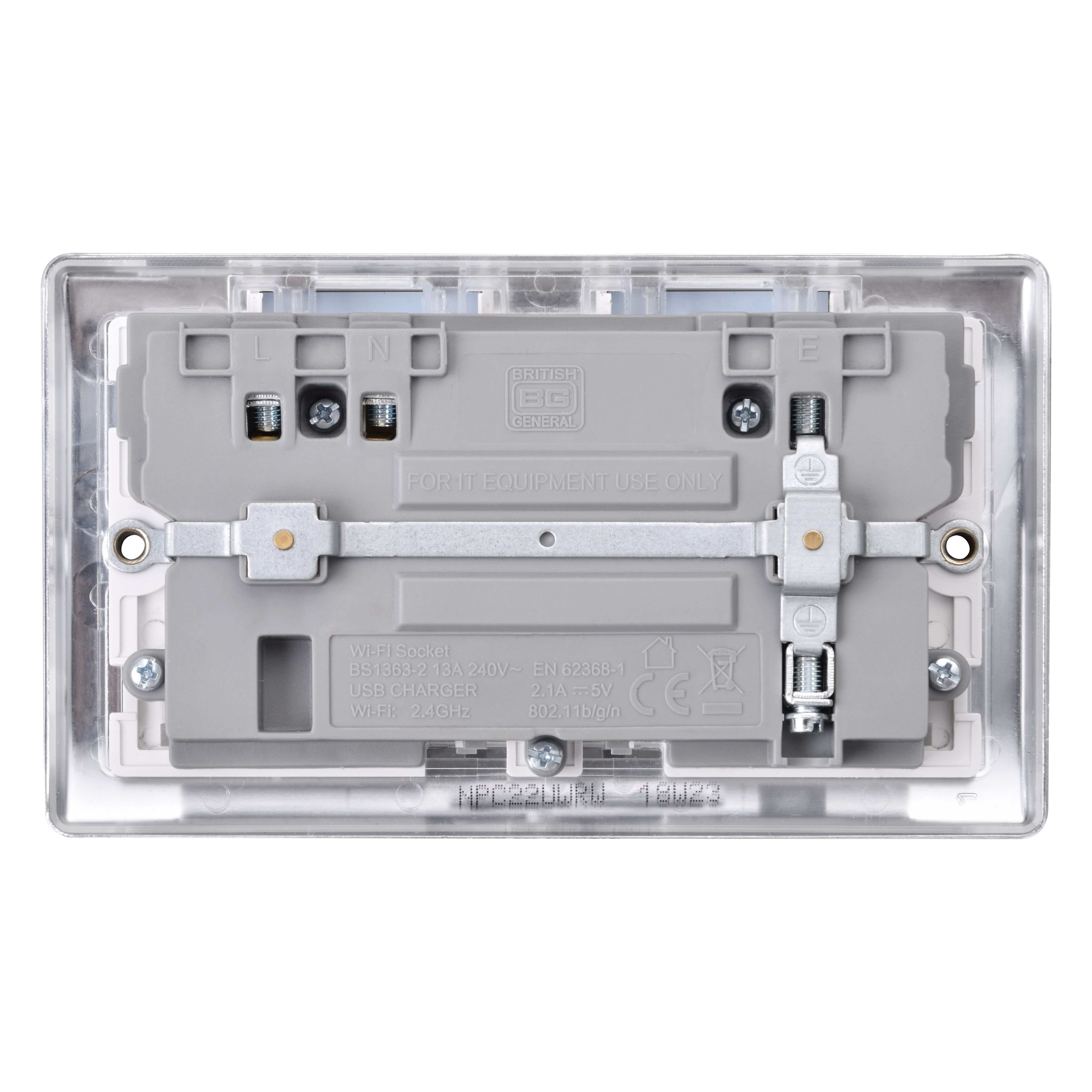BG 13A Low Profile Wi-Fi Extender Switched Socket 2 Gang 1 USB 2.1A - 4