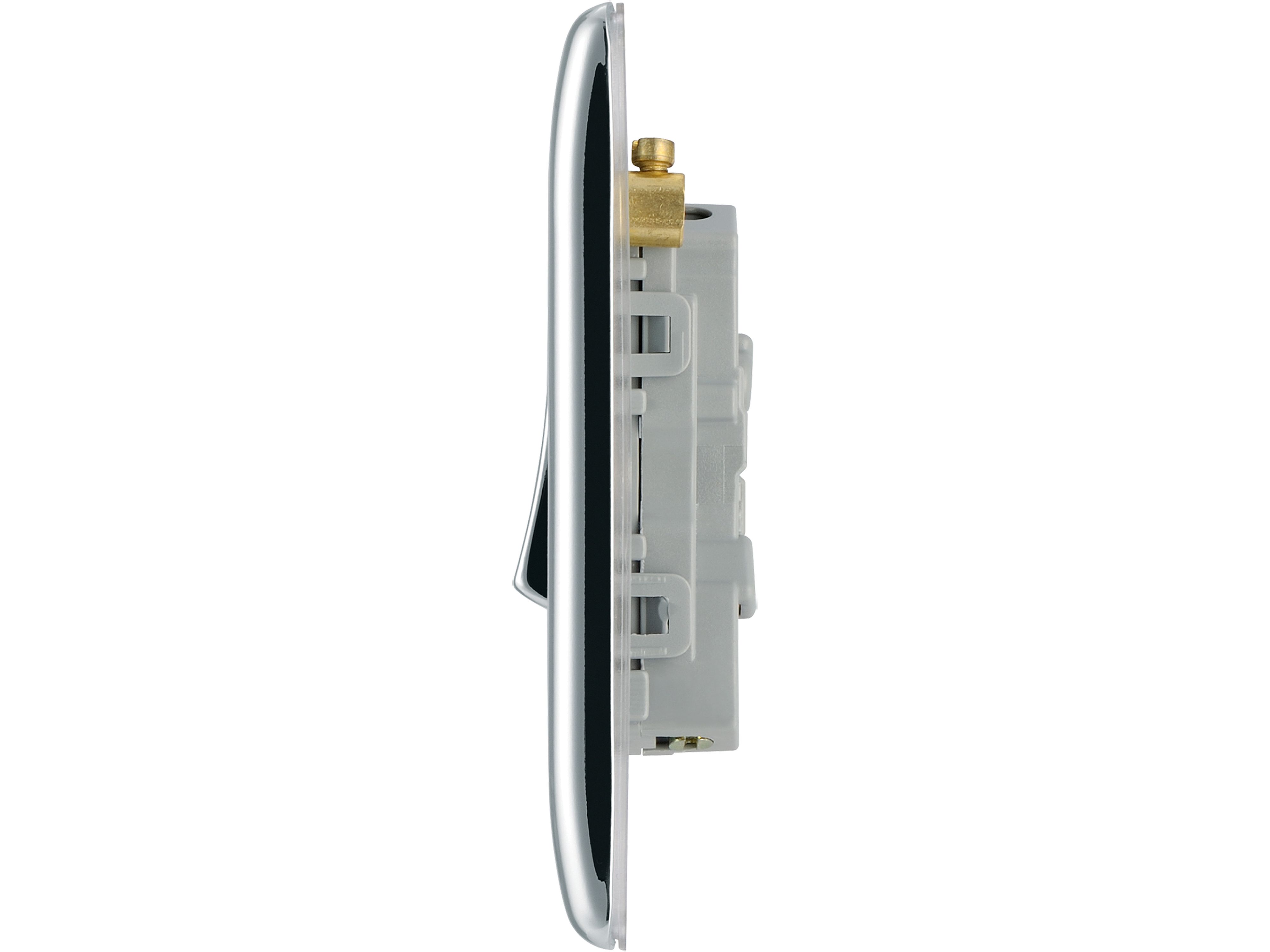BG Screwless Flat Plate Polished Chrome Light Switch 3 Gang 2 Way 20A-16AX - 5