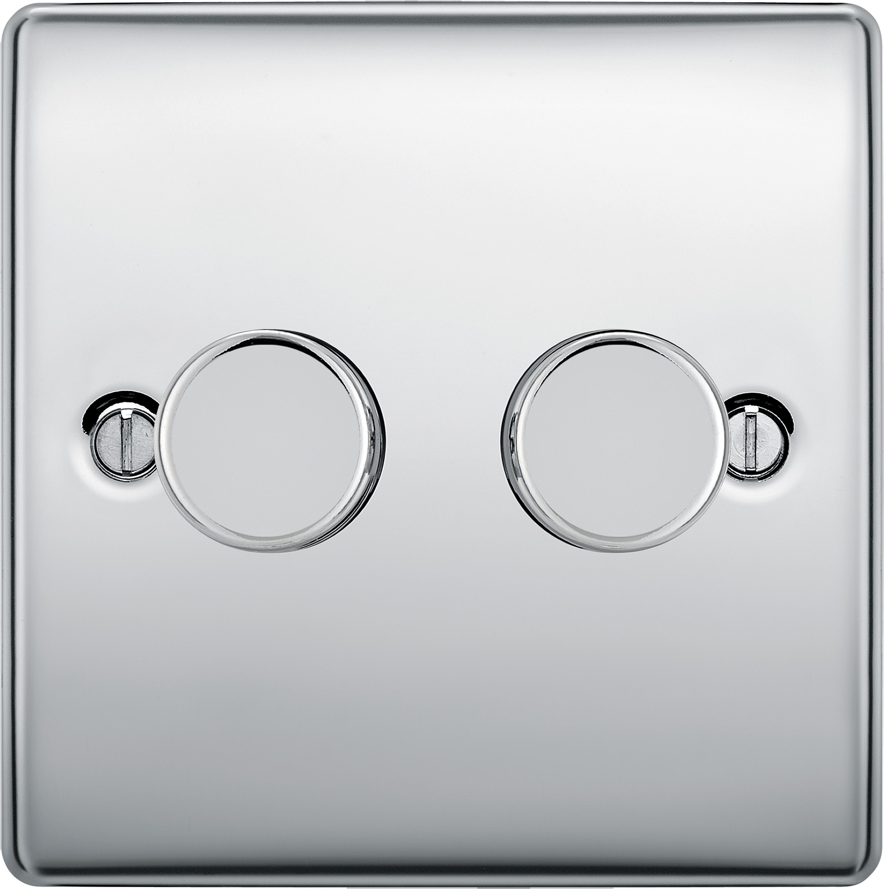 BG Chrome profile Double 2 way 400W Dimmer switch