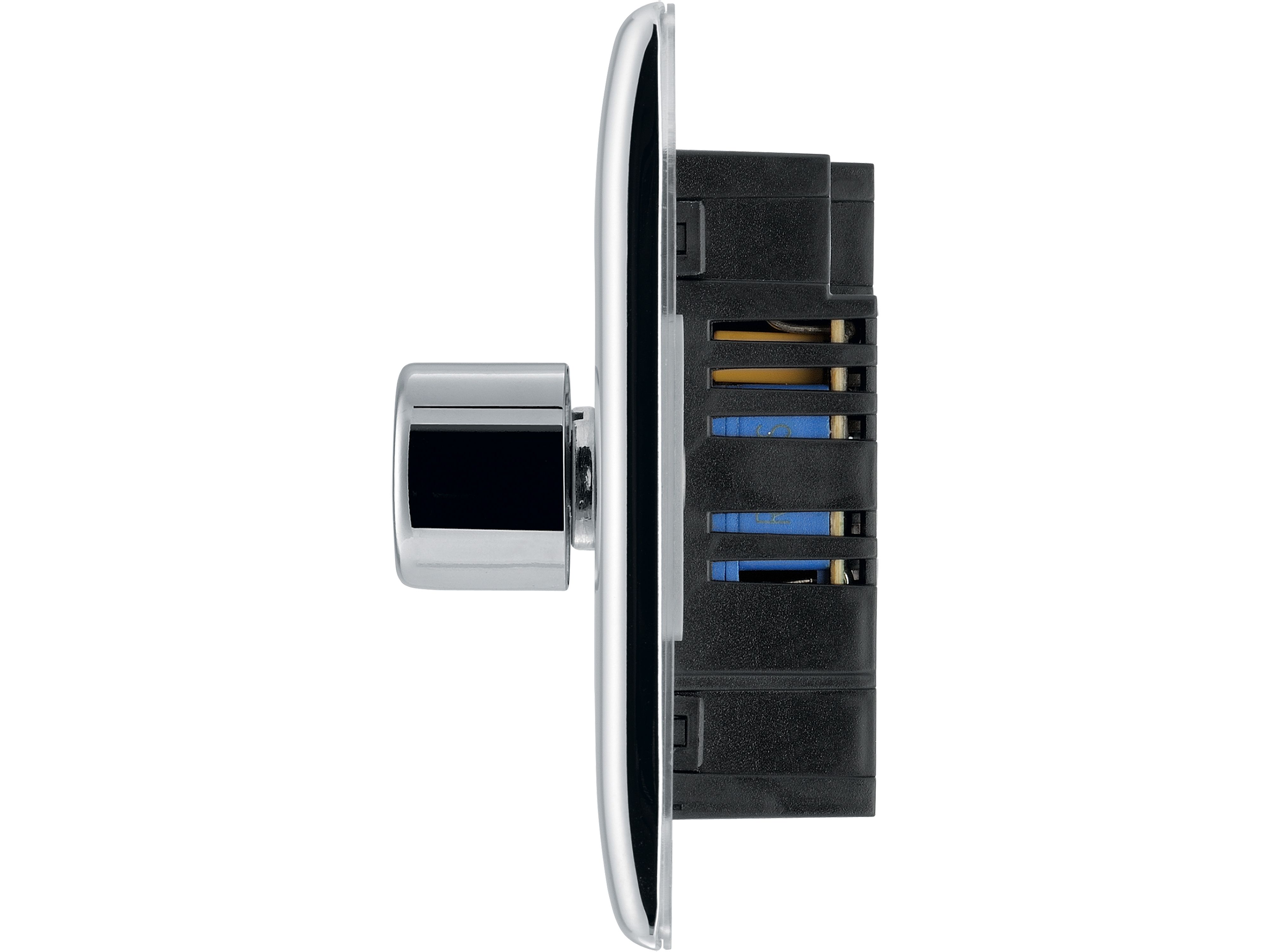 BG Chrome profile Double 2 way 400W Dimmer switch