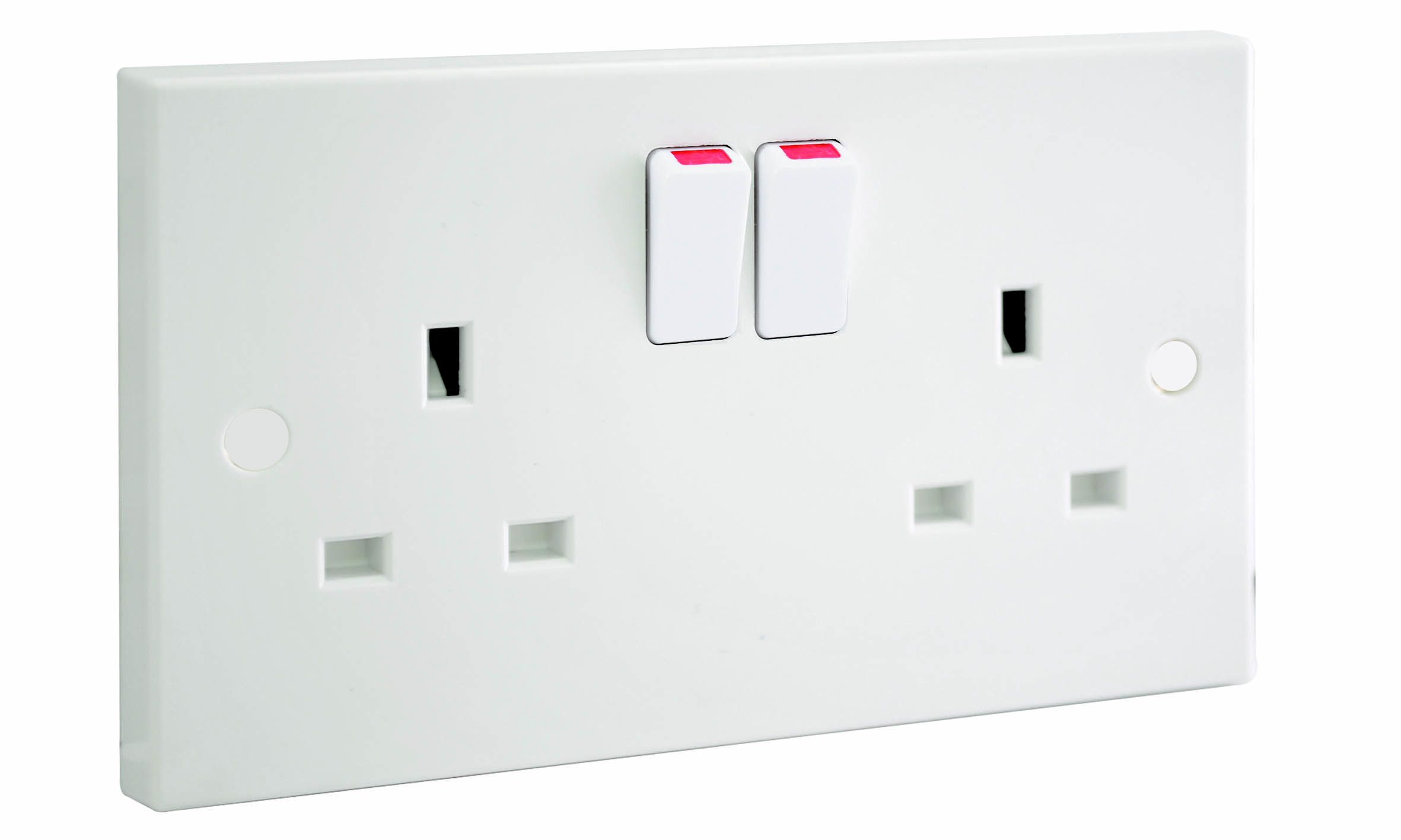 BG Double 13A Gloss White Socket 1 pole - 5