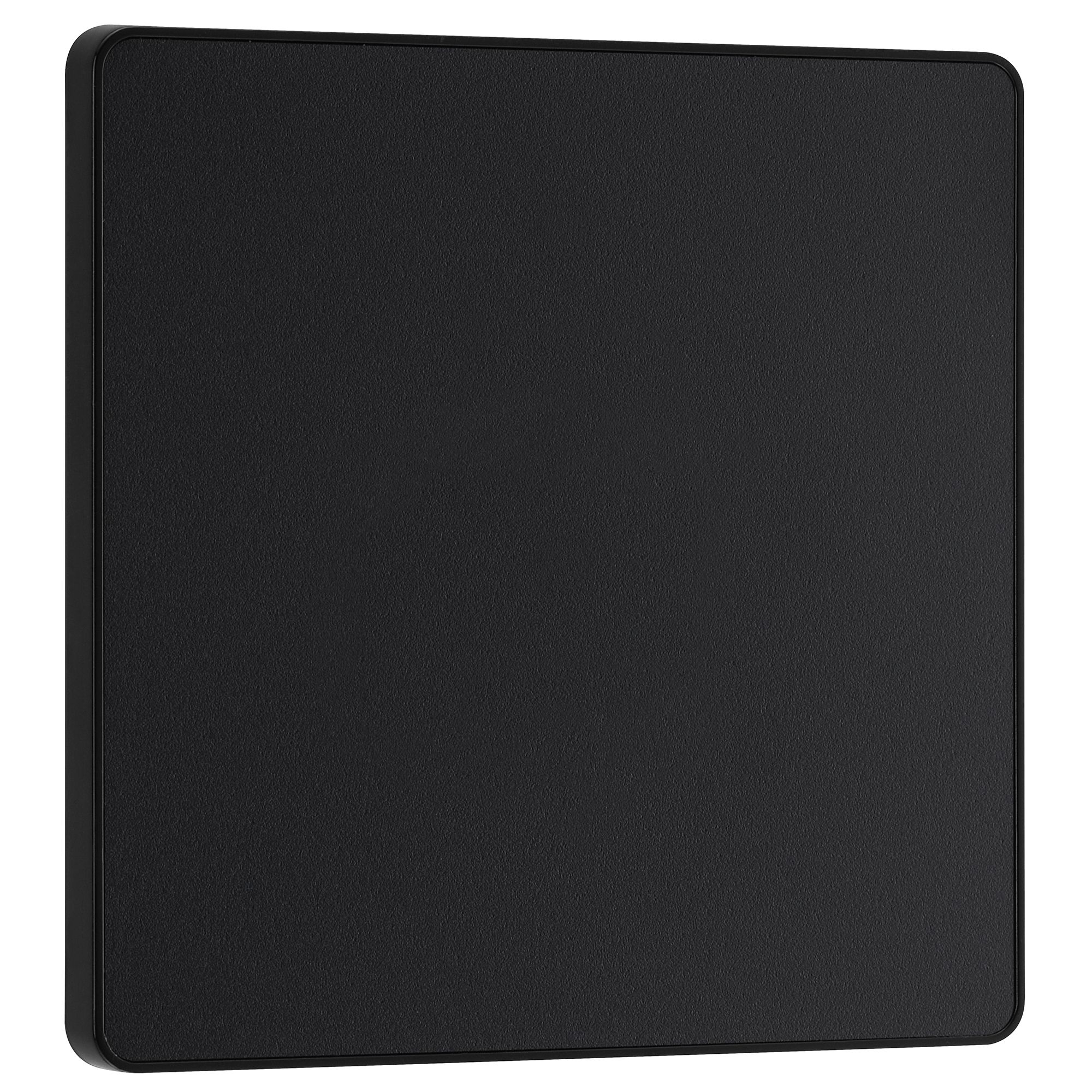BG Screwless Flat Plate Polished Chrome Blank Plate 2 Gang