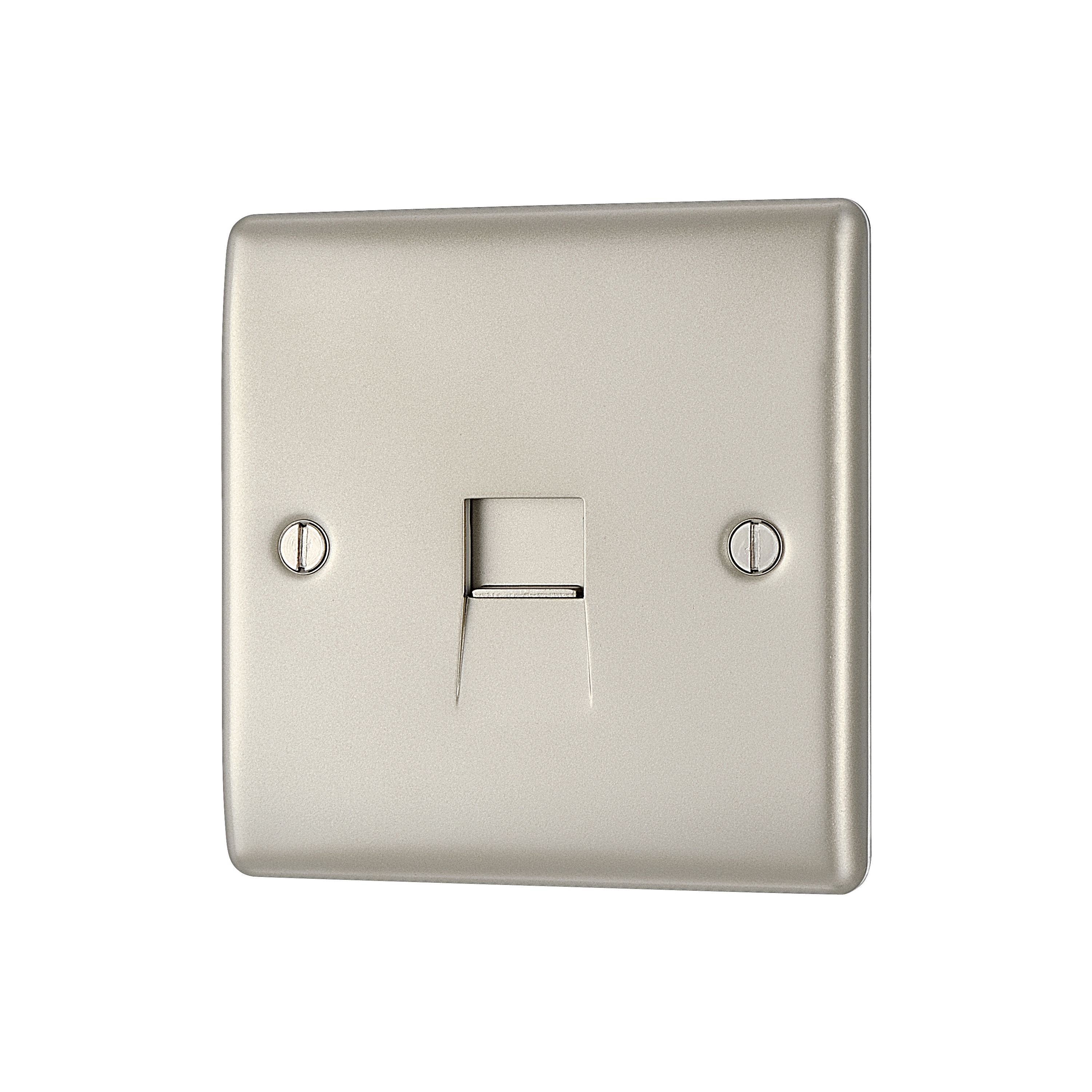 BG Nickel 1 gang Master telephone socket