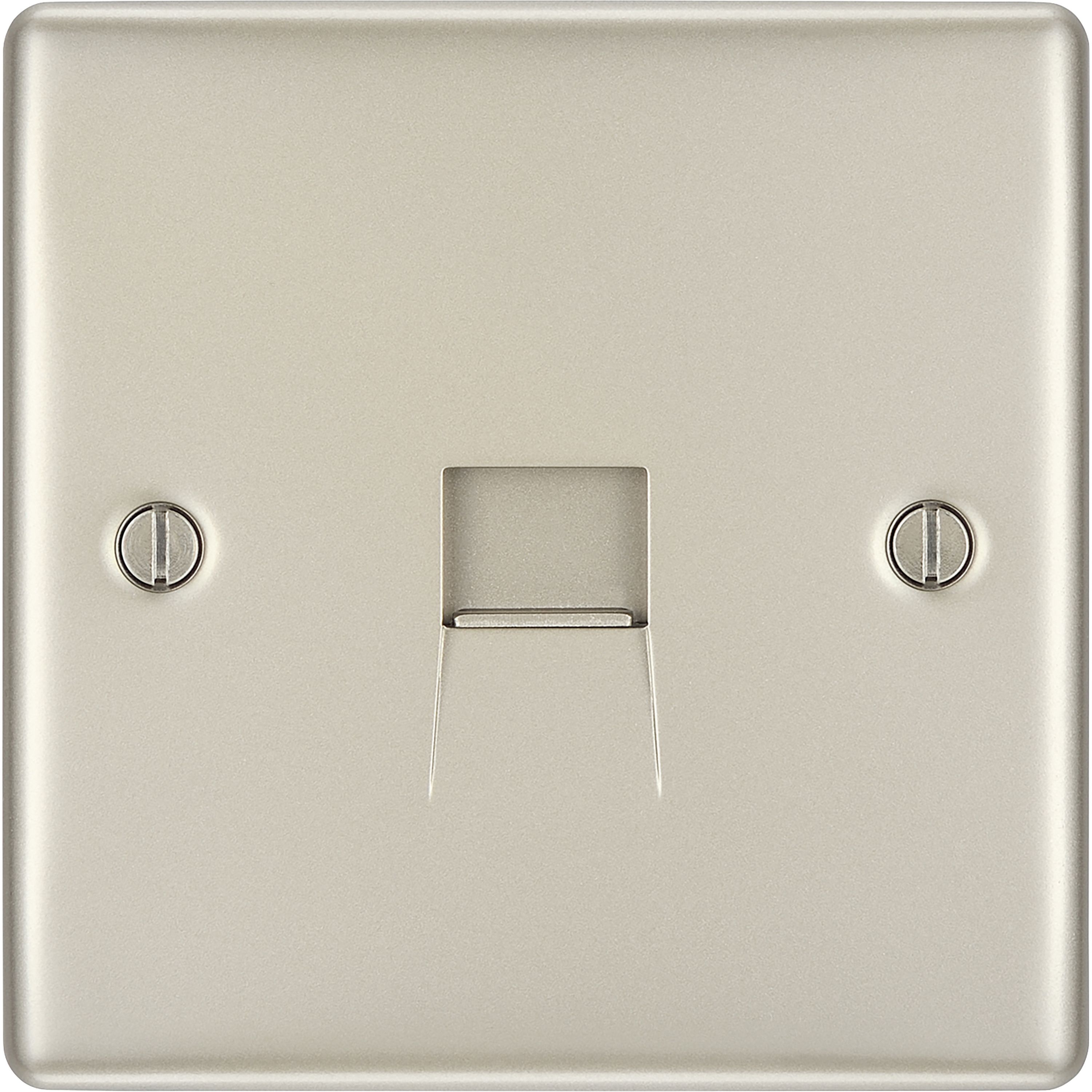 BG Nickel 1 gang Slave telephone socket