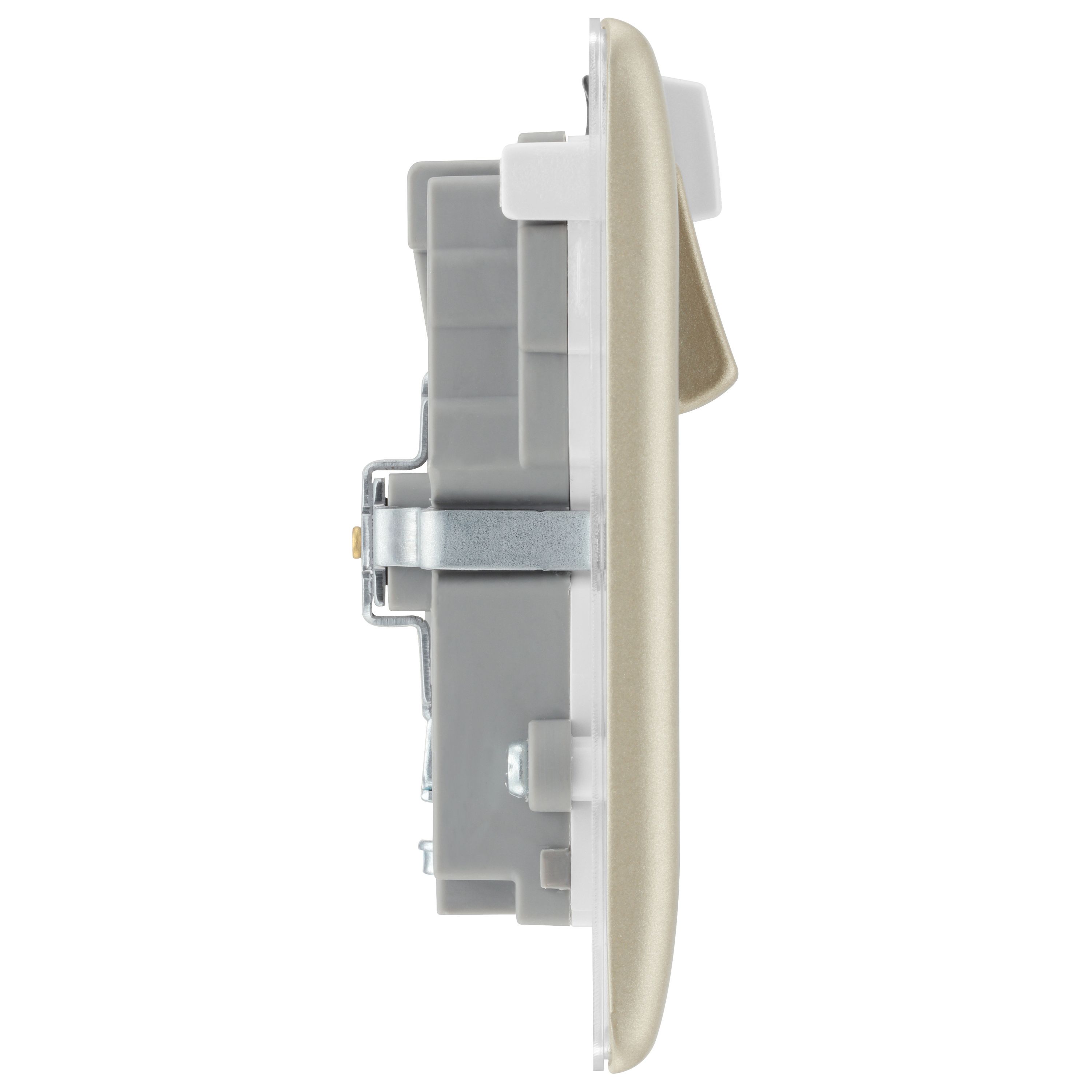 BG Nickel 13A Switched Double WiFi extender socket with USB - 8