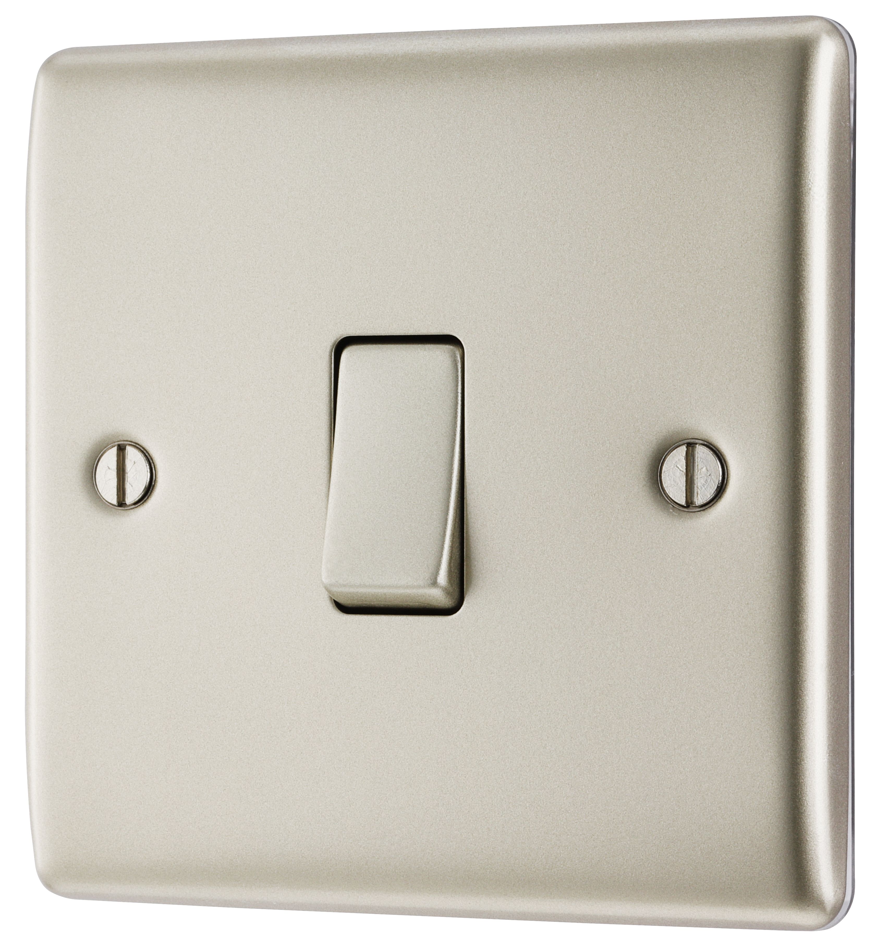 BG Nickel 20A 2 way 1 gang Light Switch