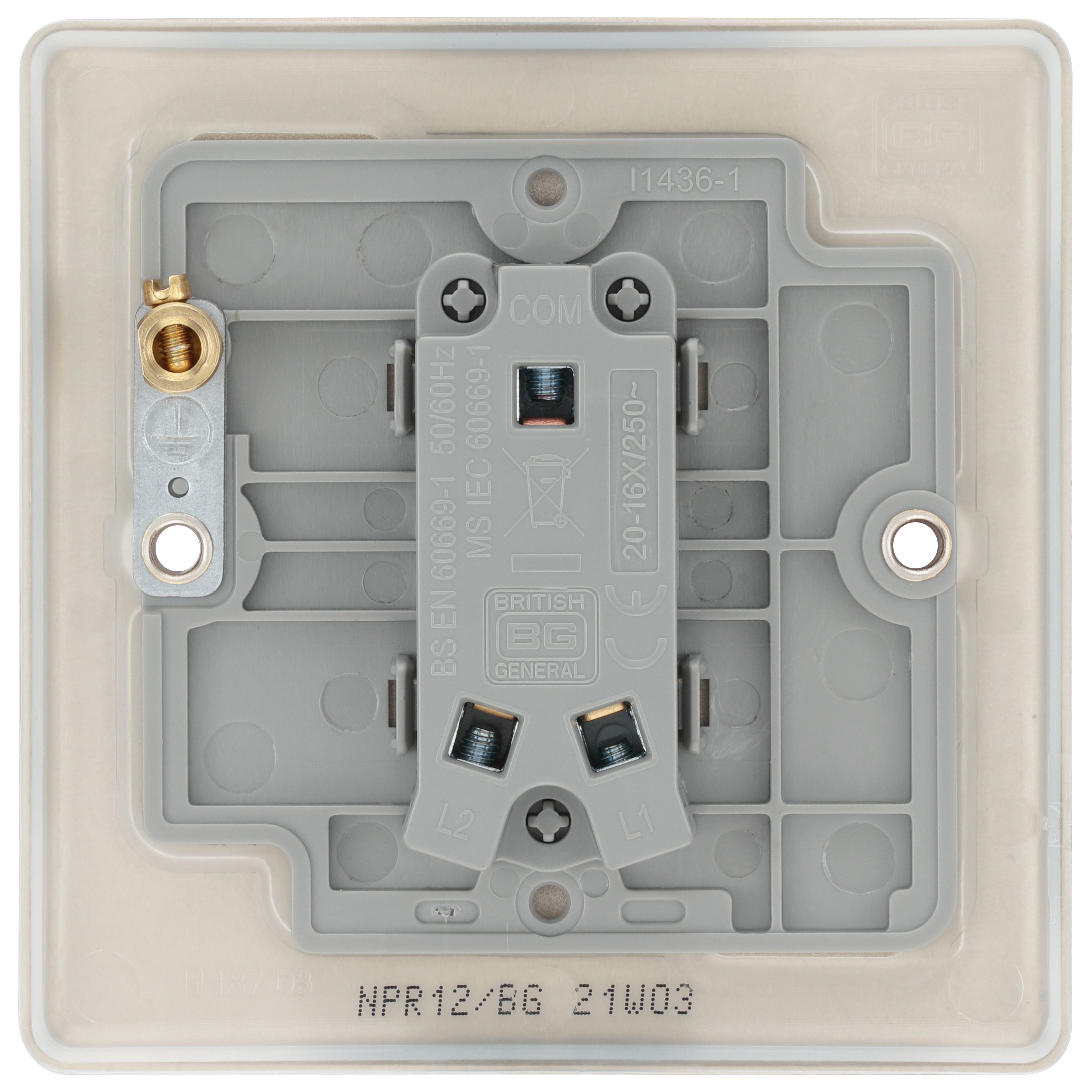BG Black Nickel Switch 2 Gang 2 Way 20A-16AX - 4