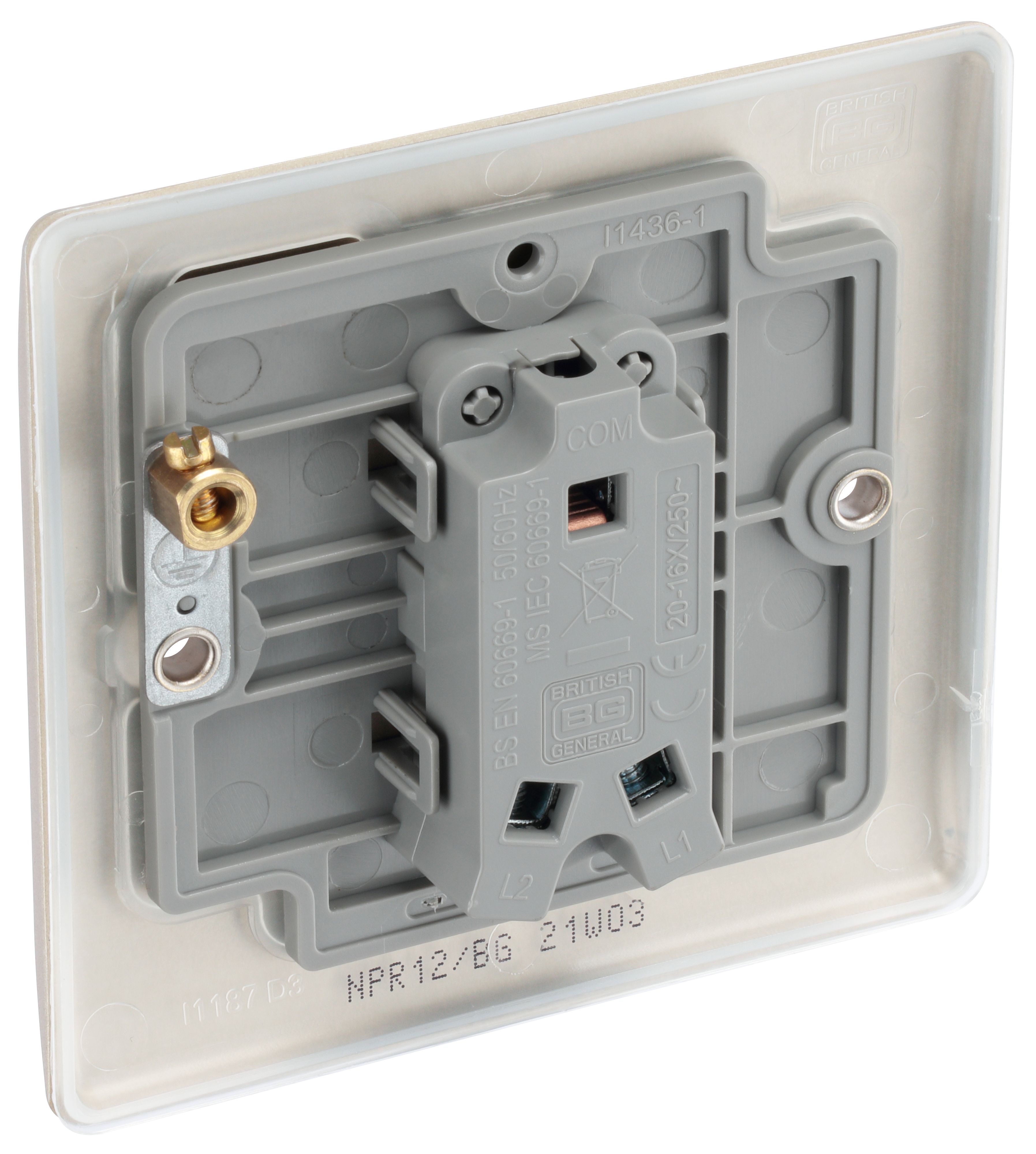 BG Black Nickel Switch 2 Gang 2 Way 20A-16AX - 6