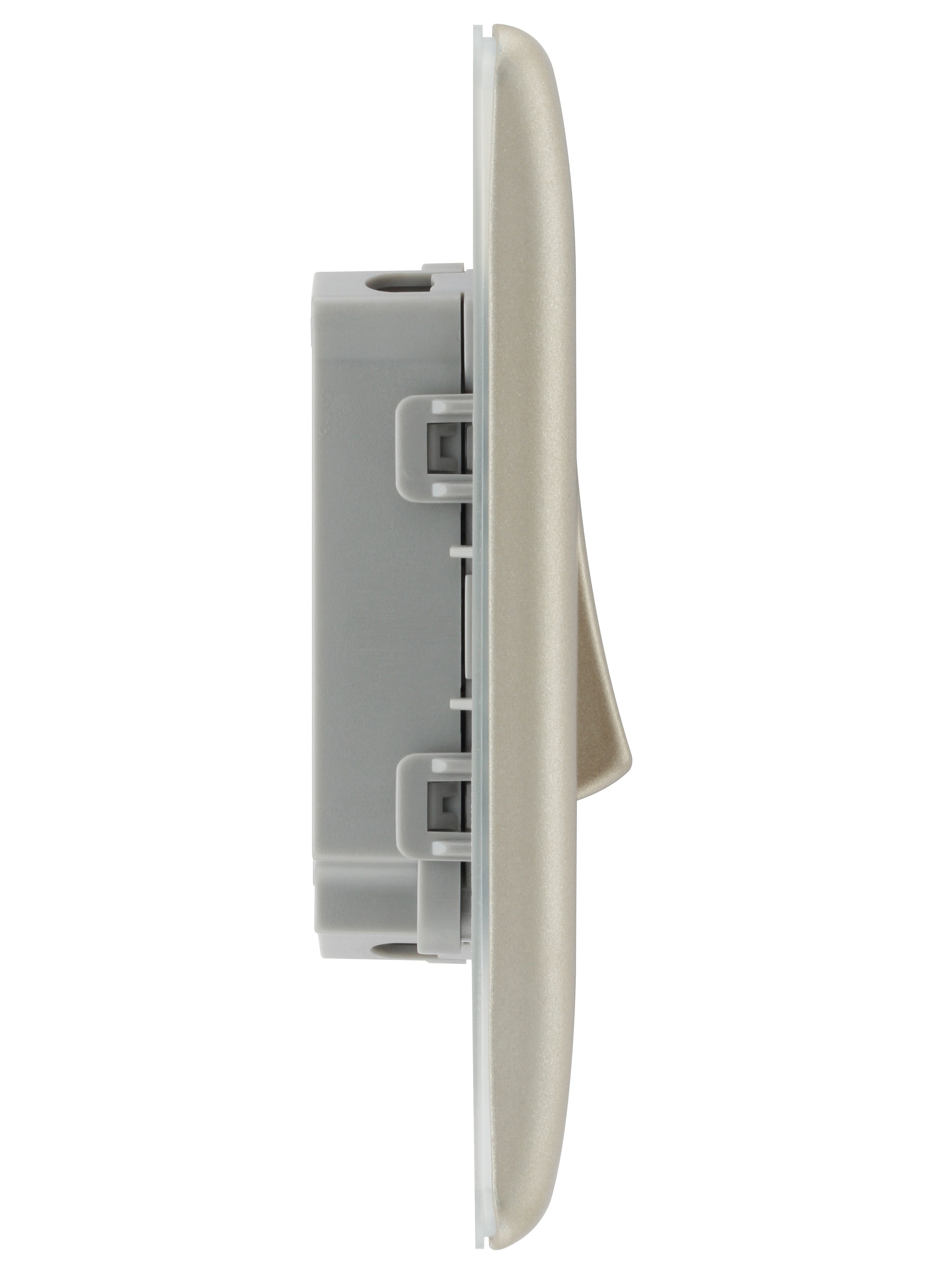 BG Nickel 20A 2 way 2 gang Light Switch - 5
