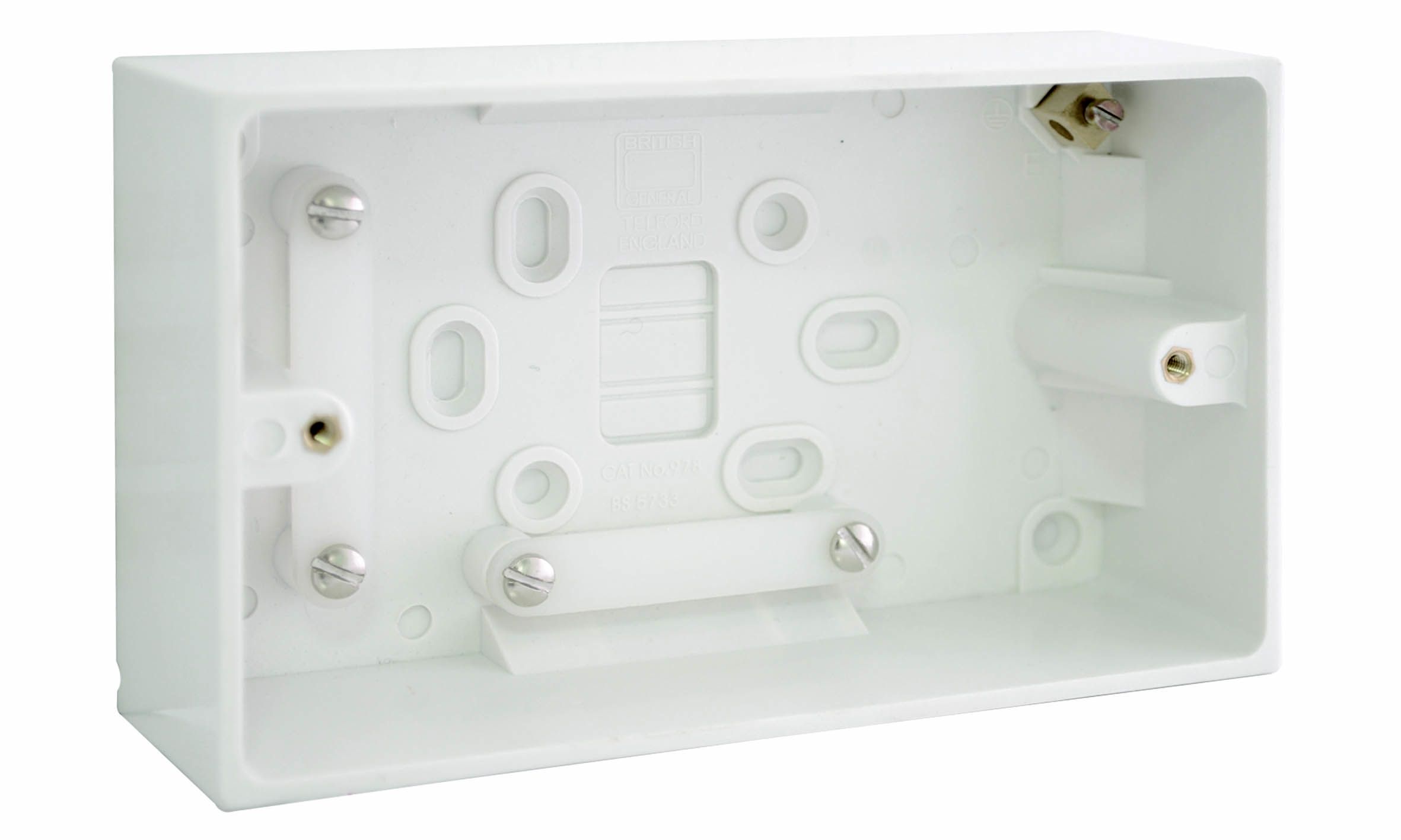 BG Plastic 40mm Double Pattress box - 4