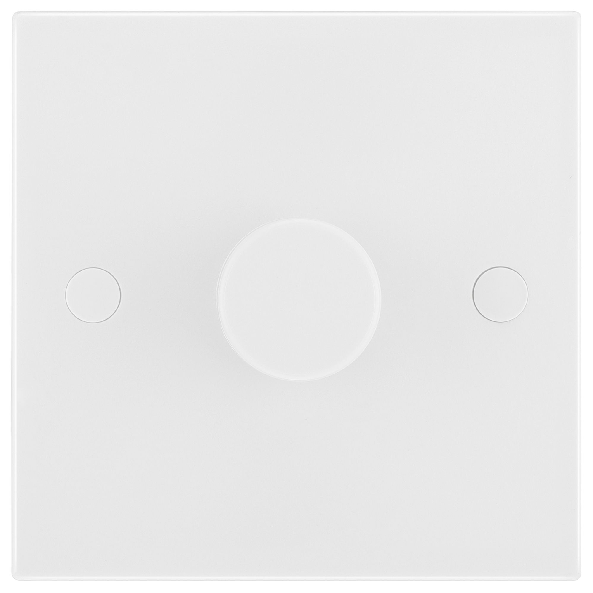 BG Raised square profile Single 2 way 200W Dimmer switch White 1 gang