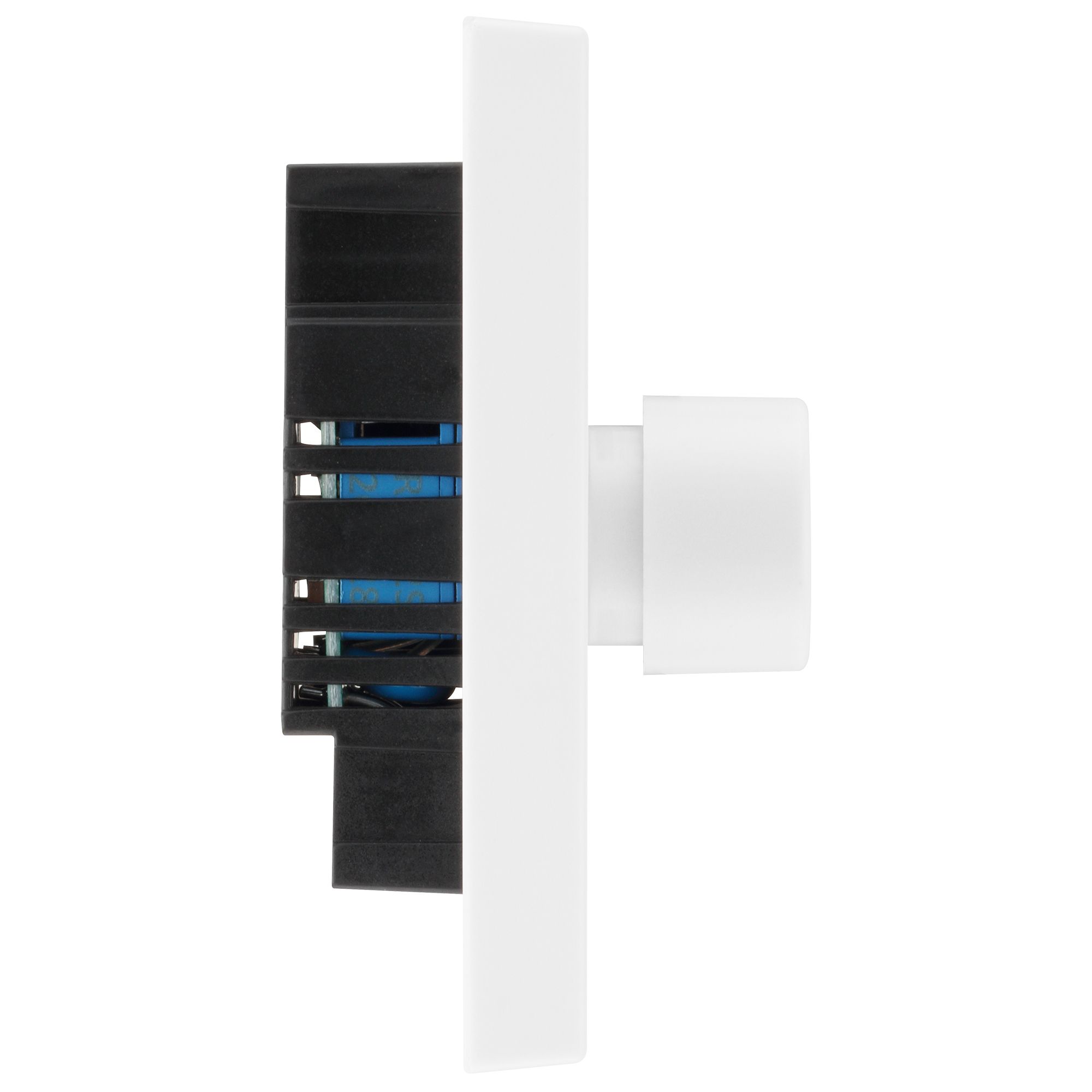 BG Raised square profile Single 2 way 200W Dimmer switch White 1 gang - 4