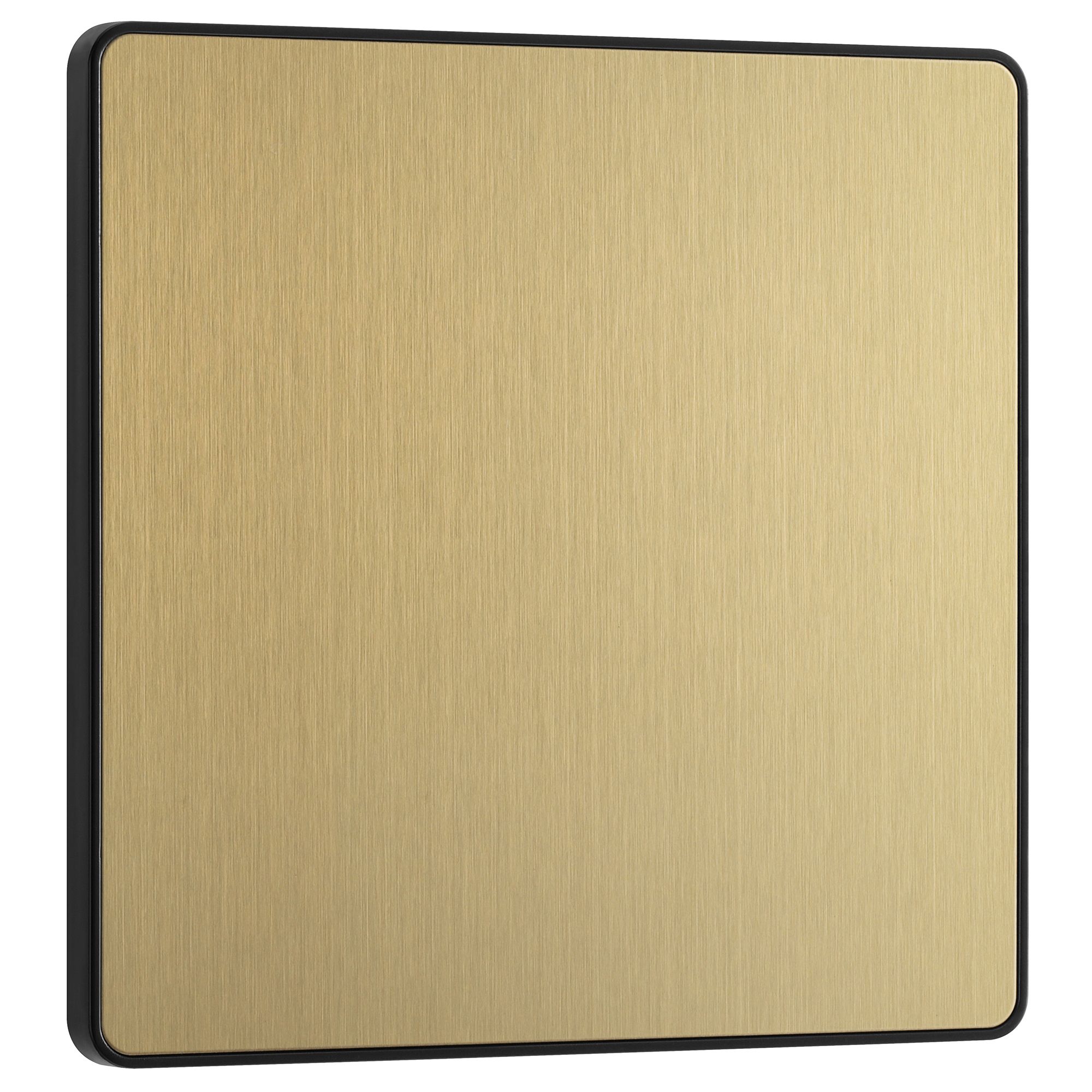 BG Satin Brass 1 gang Single Screwless Blanking plate