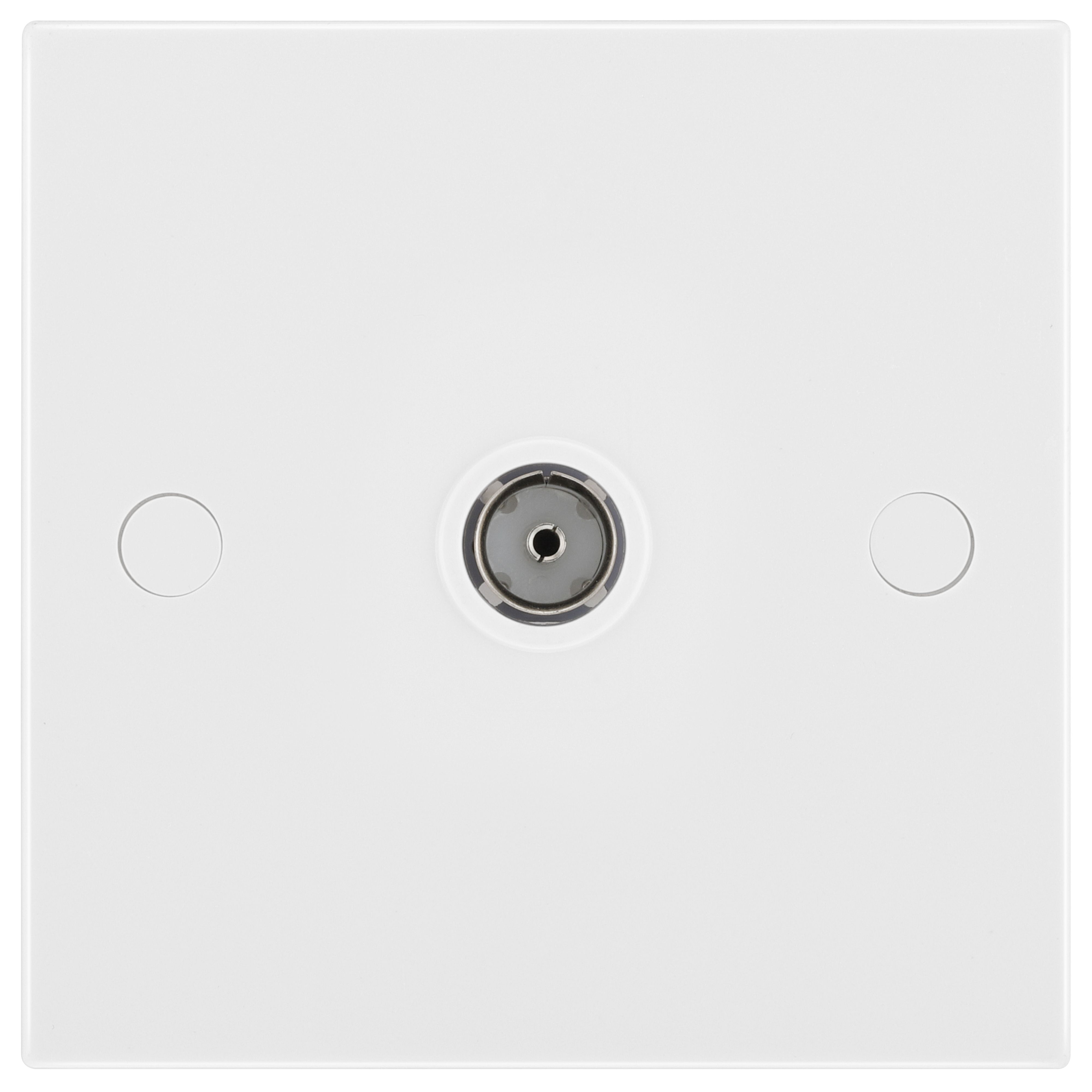 BG Single Wall-mounted TV socket Gloss White