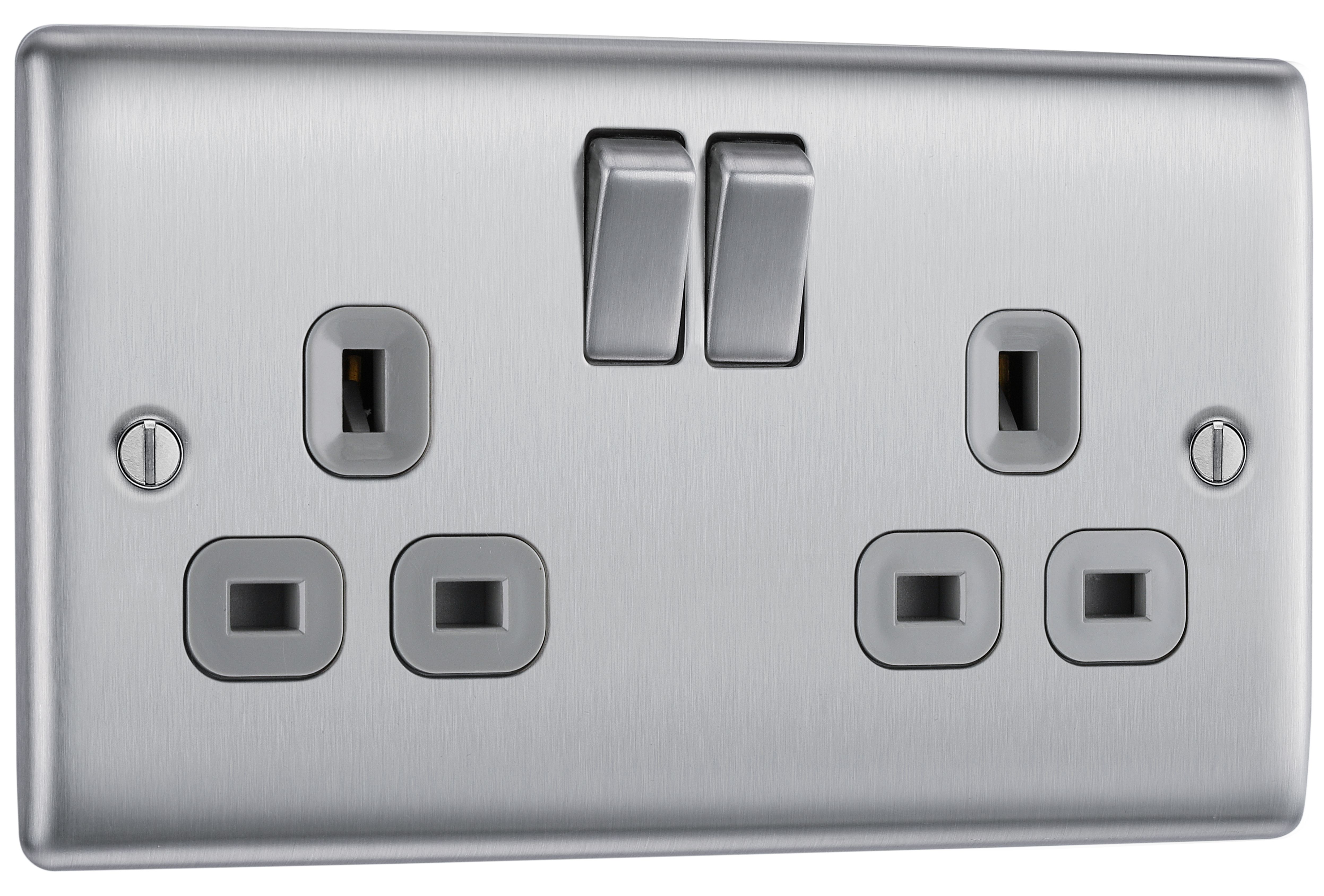 BG 13A Low Profile Switched Socket 2 Gang Double Pole - 3