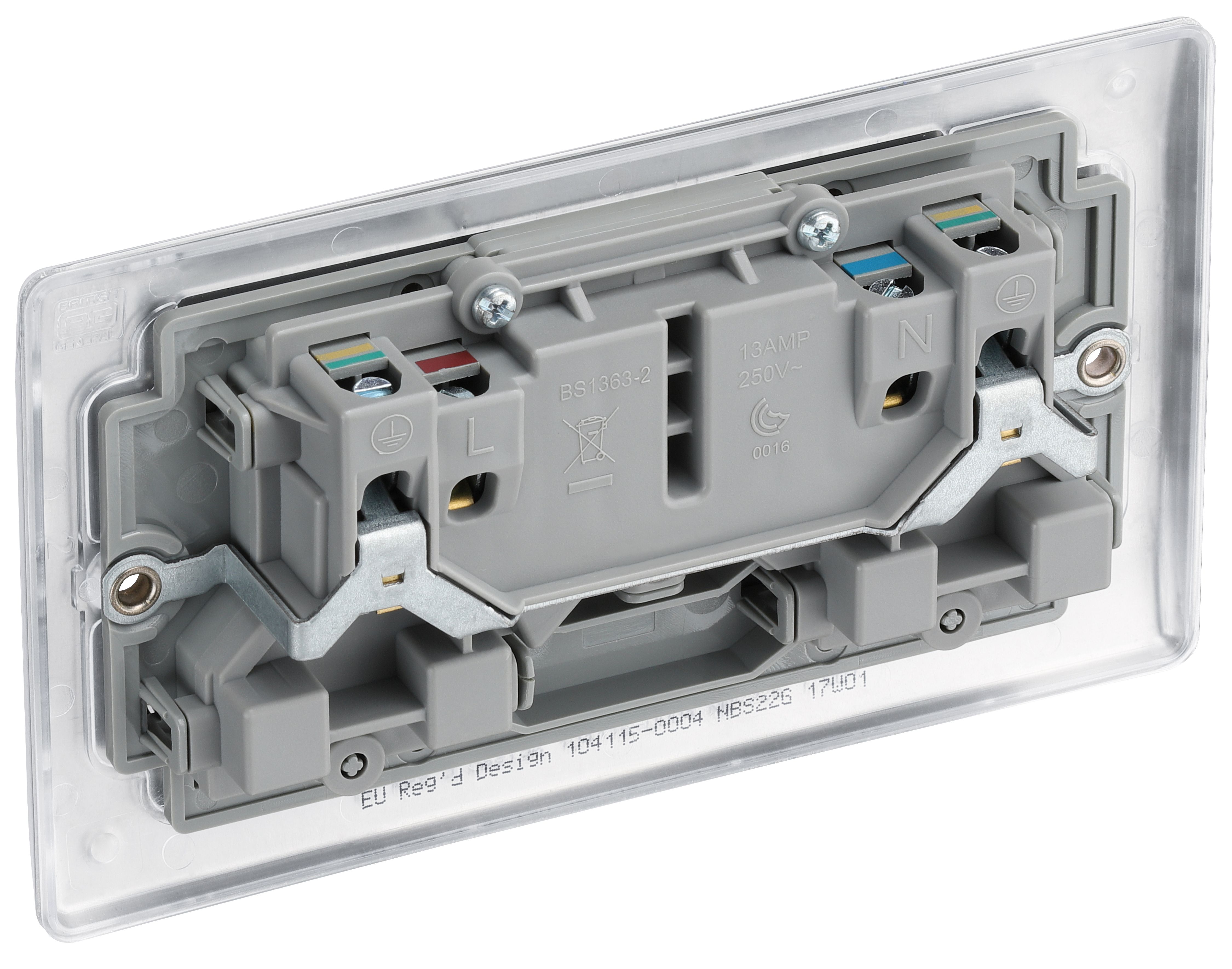 BG 13A Low Profile Switched Socket 2 Gang Double Pole - 6