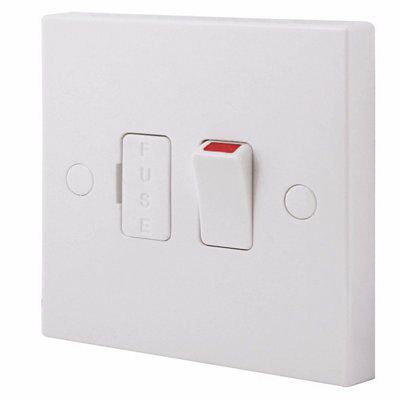 BG Gloss white 13A 1 way Fused connection unit