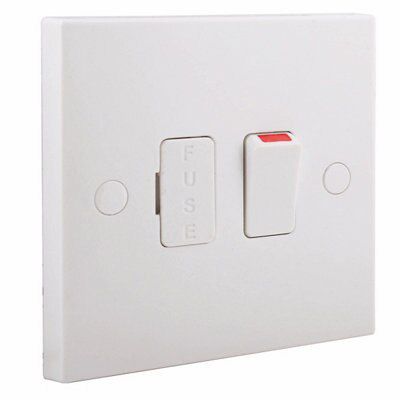 BG Gloss white 13A 1 way Fused connection unit