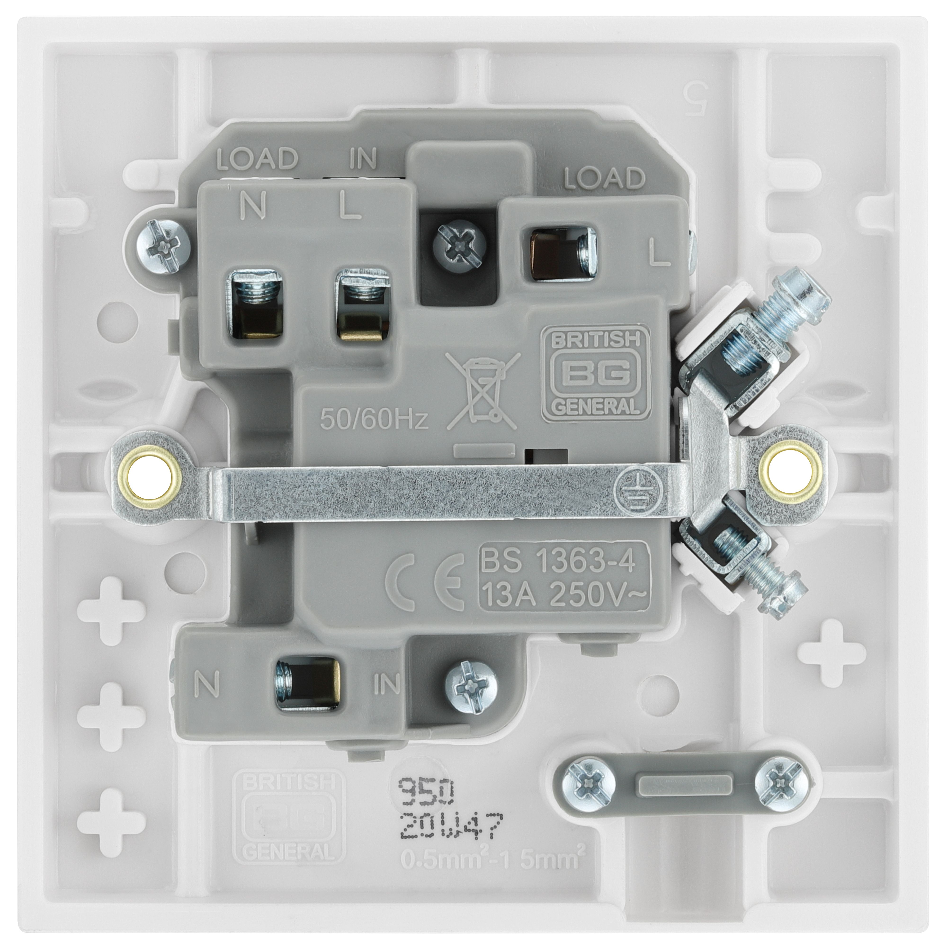 BG Gloss white 13A 1 way Fused connection unit - 4