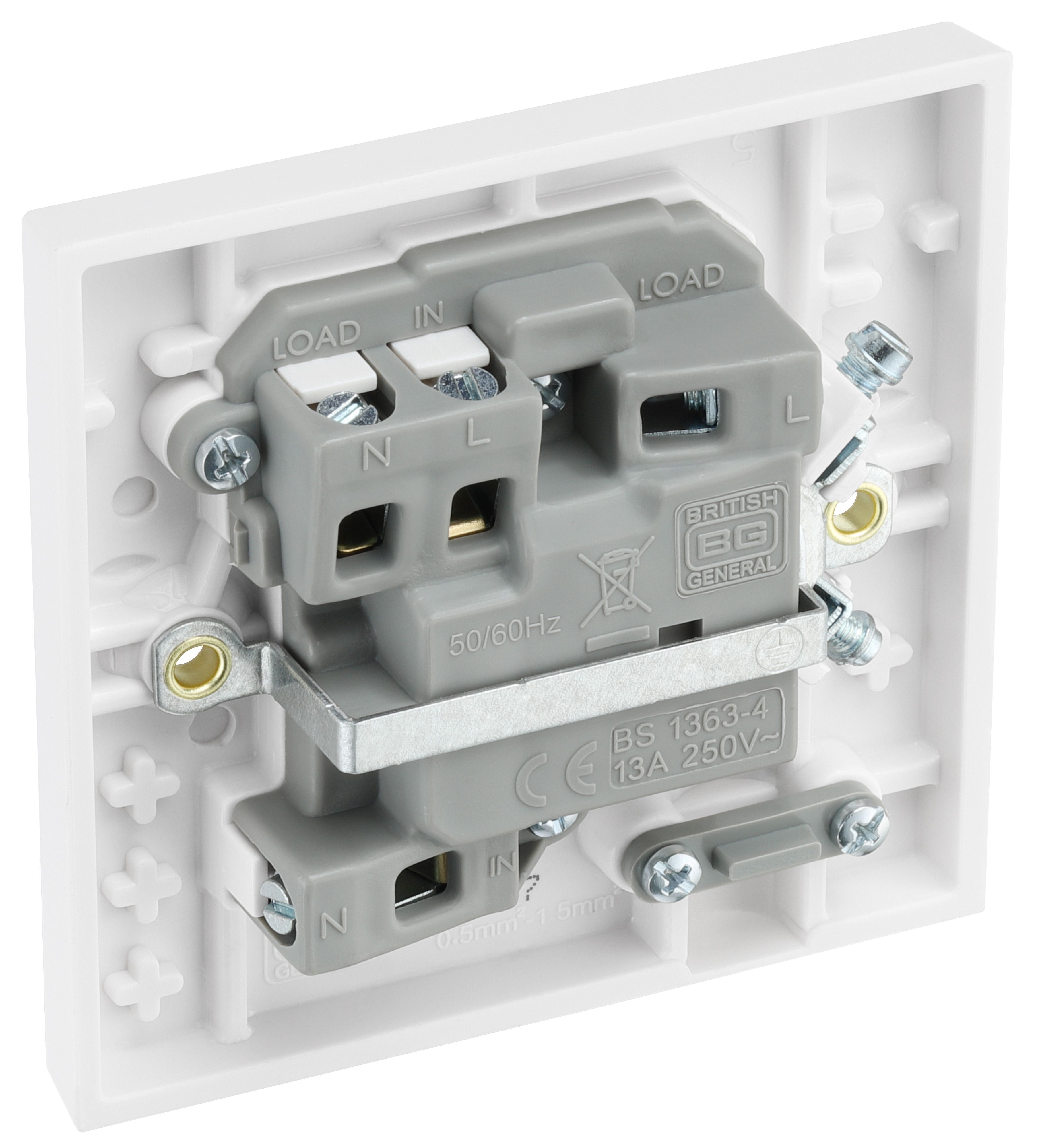 BG Gloss white 13A 1 way Fused connection unit - 6