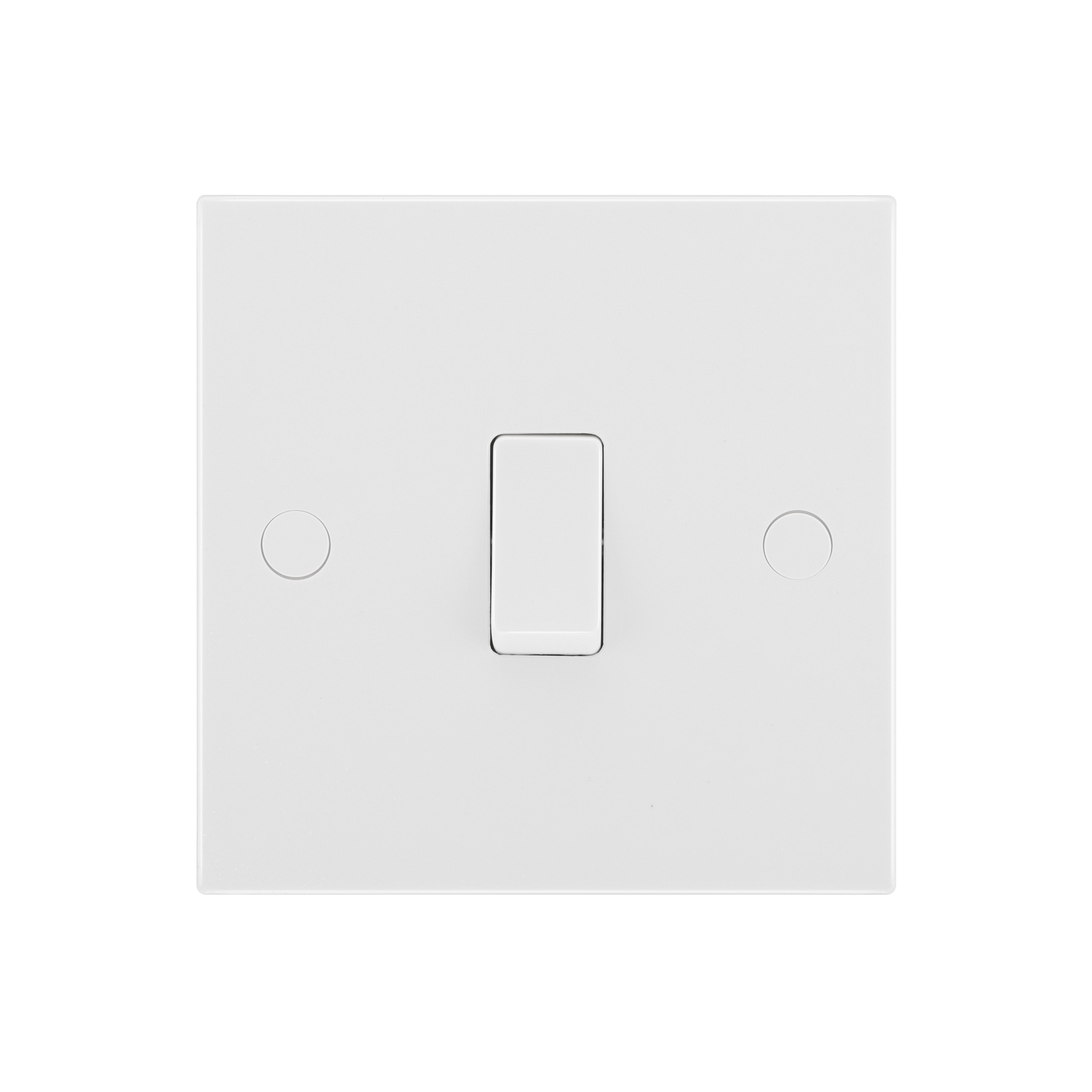 BG White 20A 1 way 1 gang Light Switch, Pack of 5