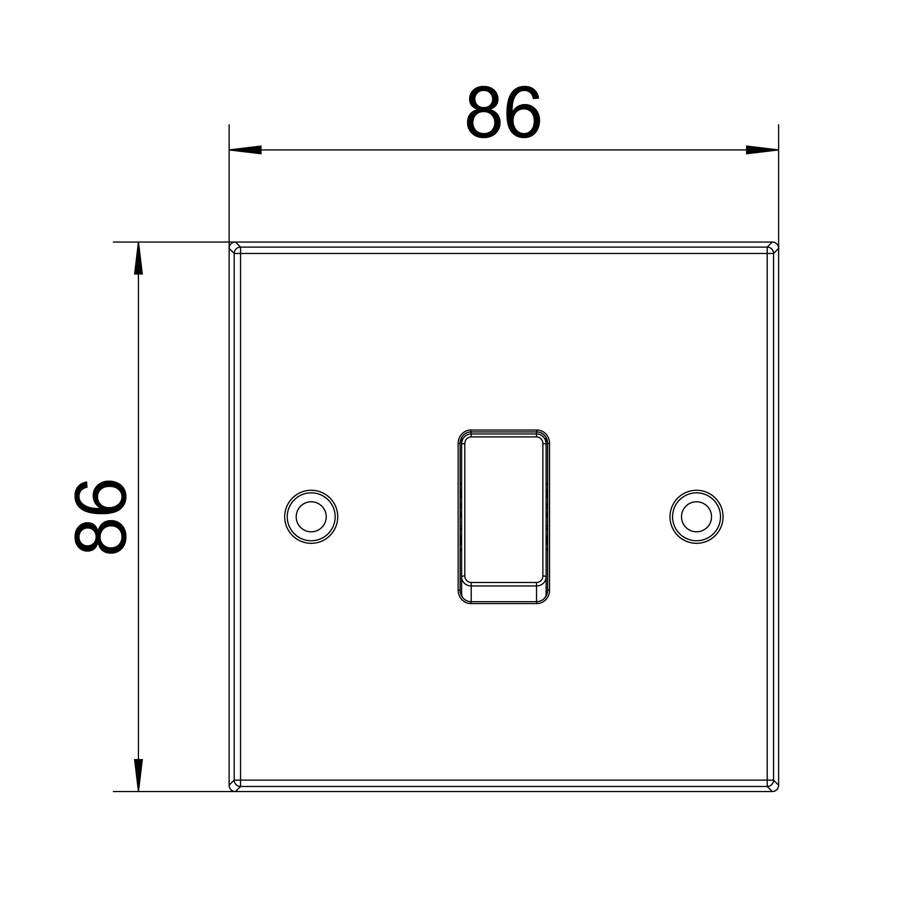 BG White 20A 2 way 1 gang Light Switch, Pack of 5