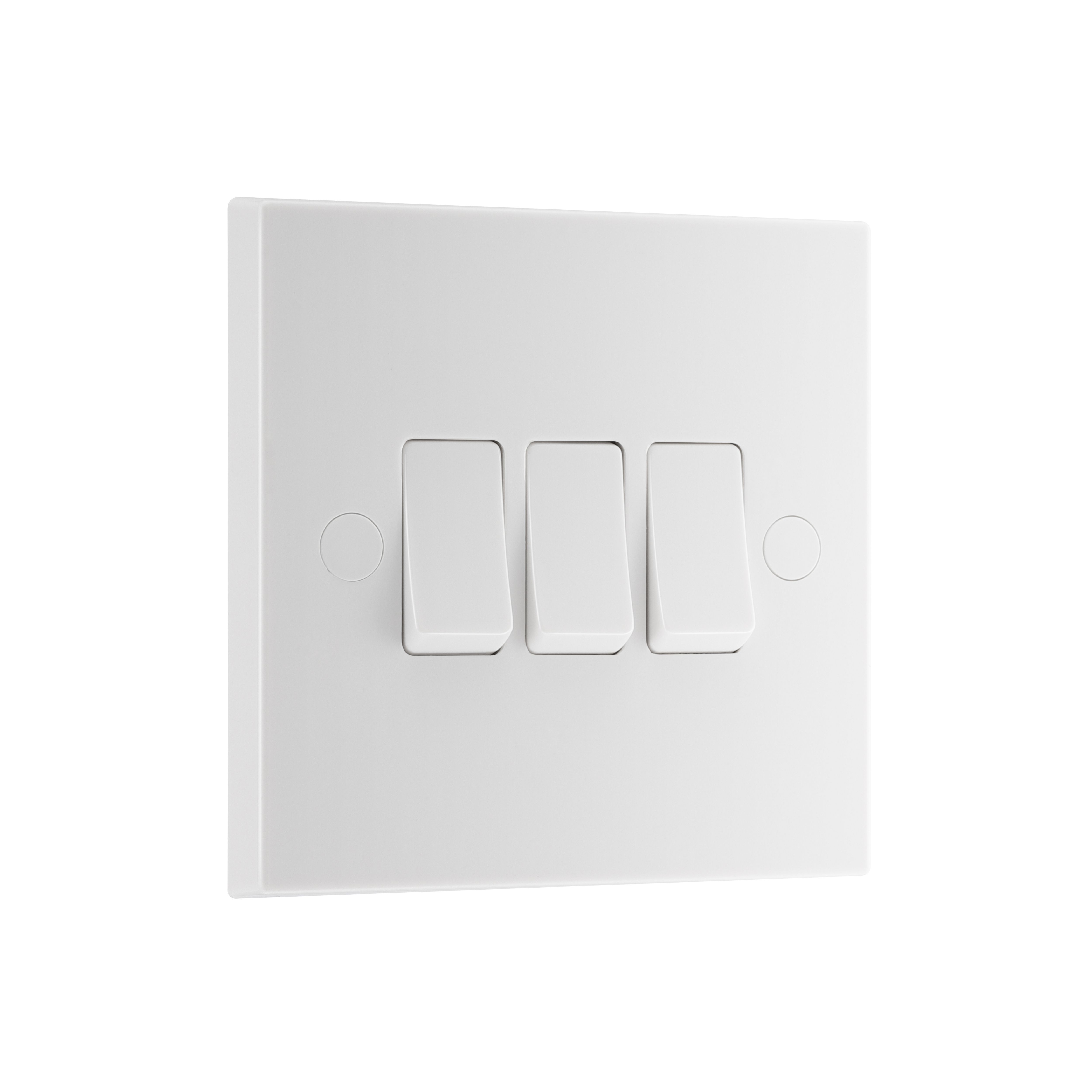 BG White 20A 2 way 3 gang Light Switch