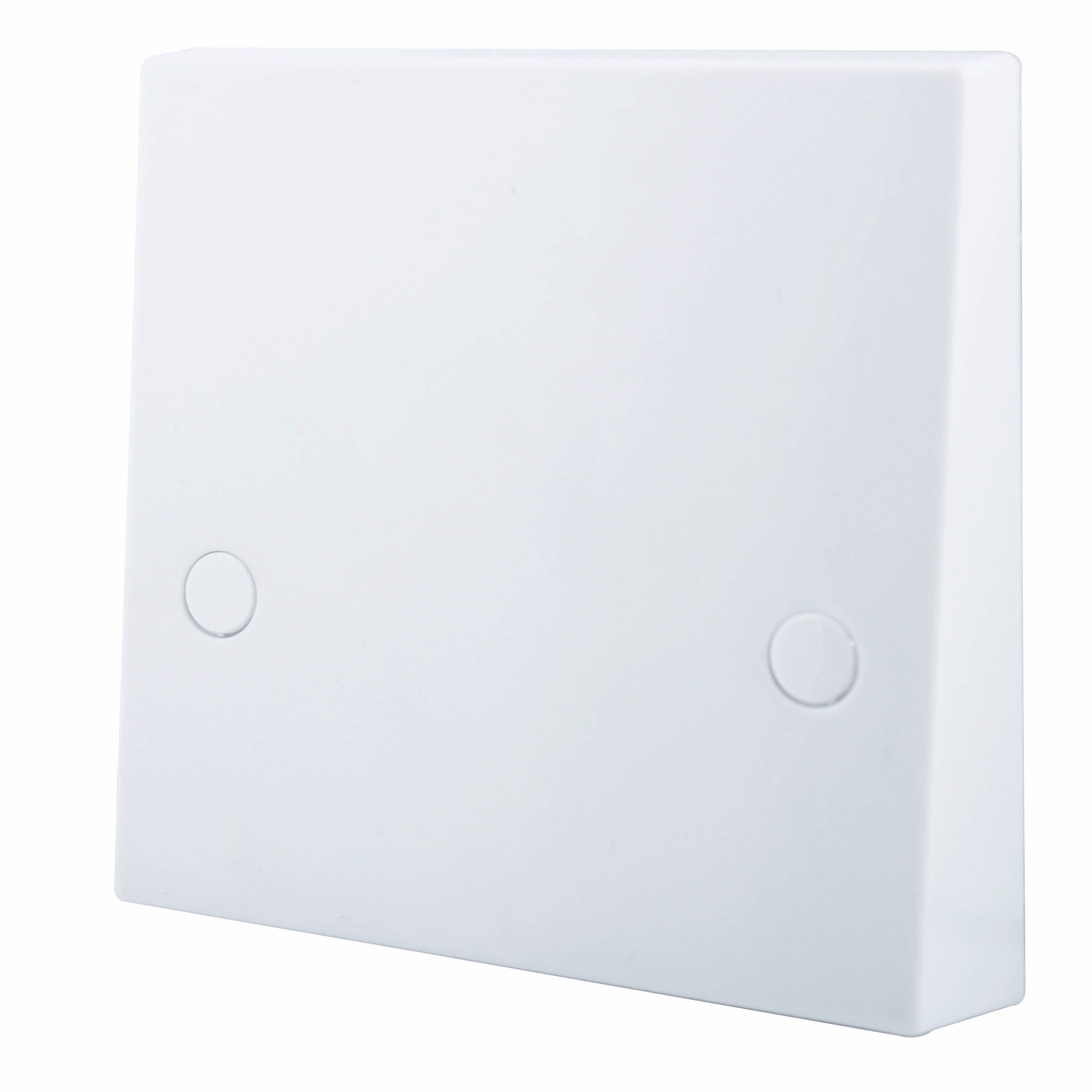 BG White 45A Raised square profile Screwed Unswitched Cooker connection unit