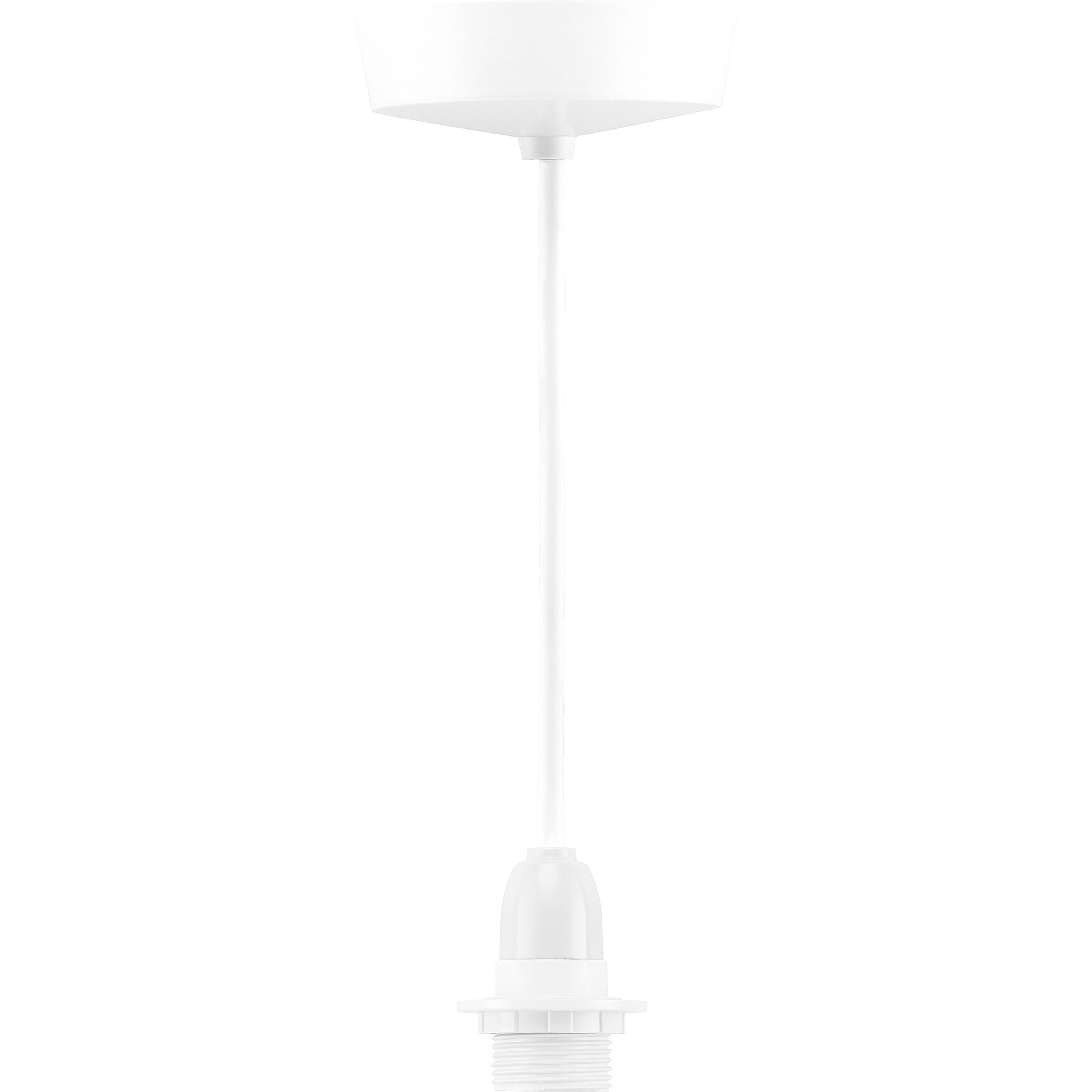 E27/E14 Bulb Holder Socket - Pendant Ceiling Light Fixture, Black Industrial Style, UK Wiring, Clip-On Shade