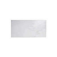 Bianco White Satin Marble effect Ceramic Wall Tile, Pack of 5, (L)600mm (W)300mm