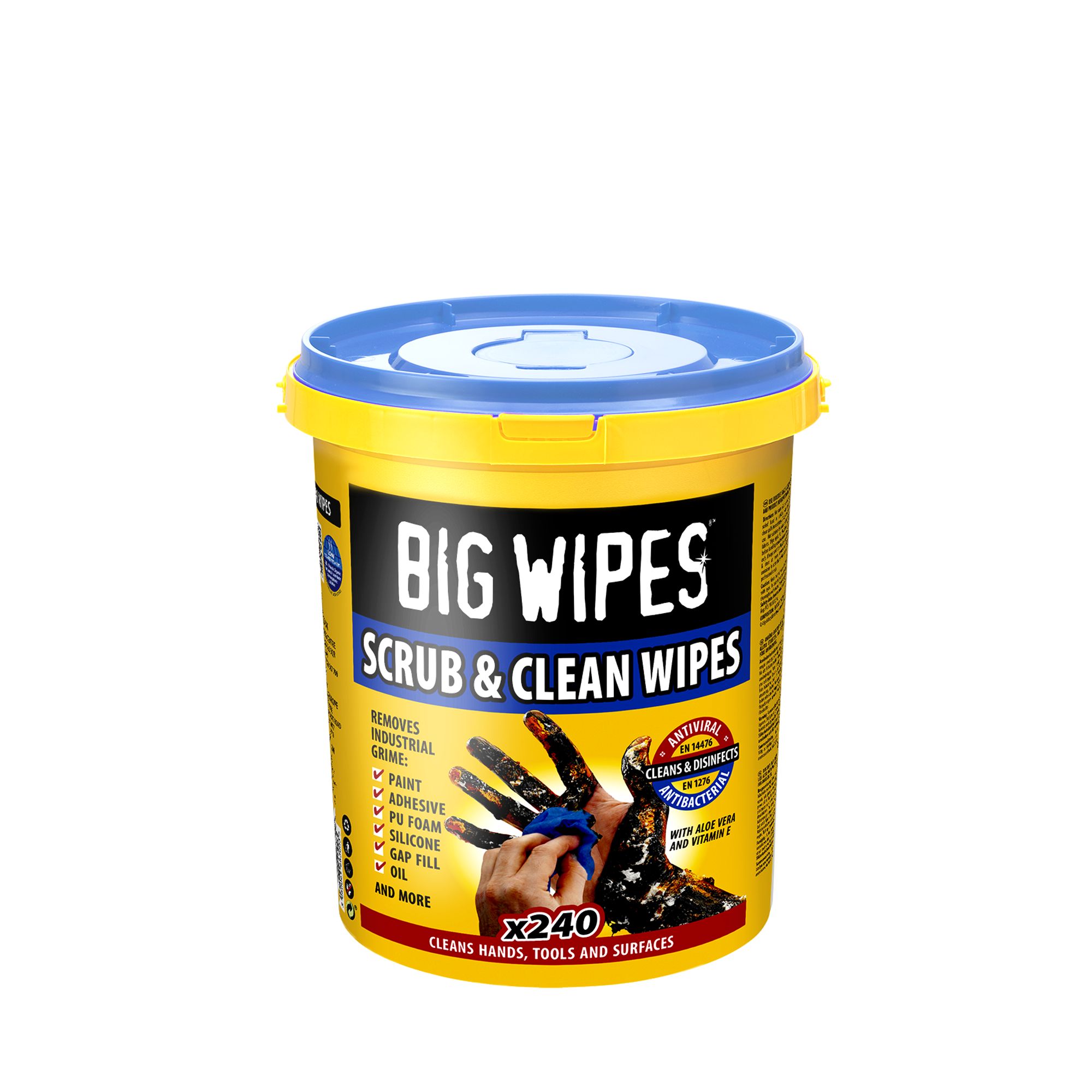 Big Wipes 3 Pack Scrub and Clean Antibacterial Heavy Duty Hand