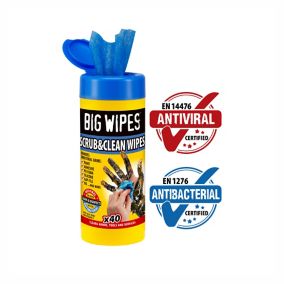 Big Wipes Scrub & clean Unscented Wipes, Pack of 40
