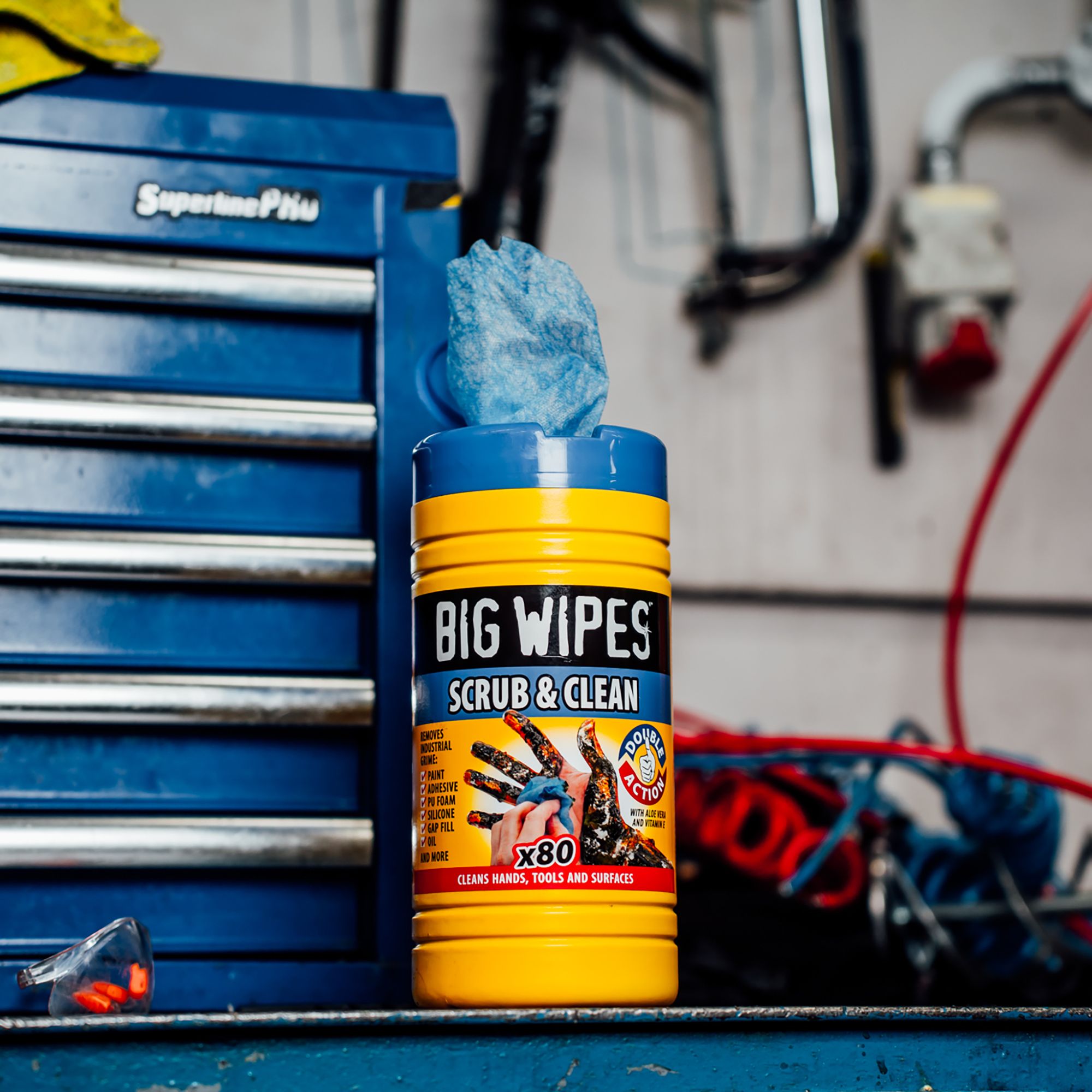Big Wipes Scrub & clean Unscented Wipes, Pack of 80