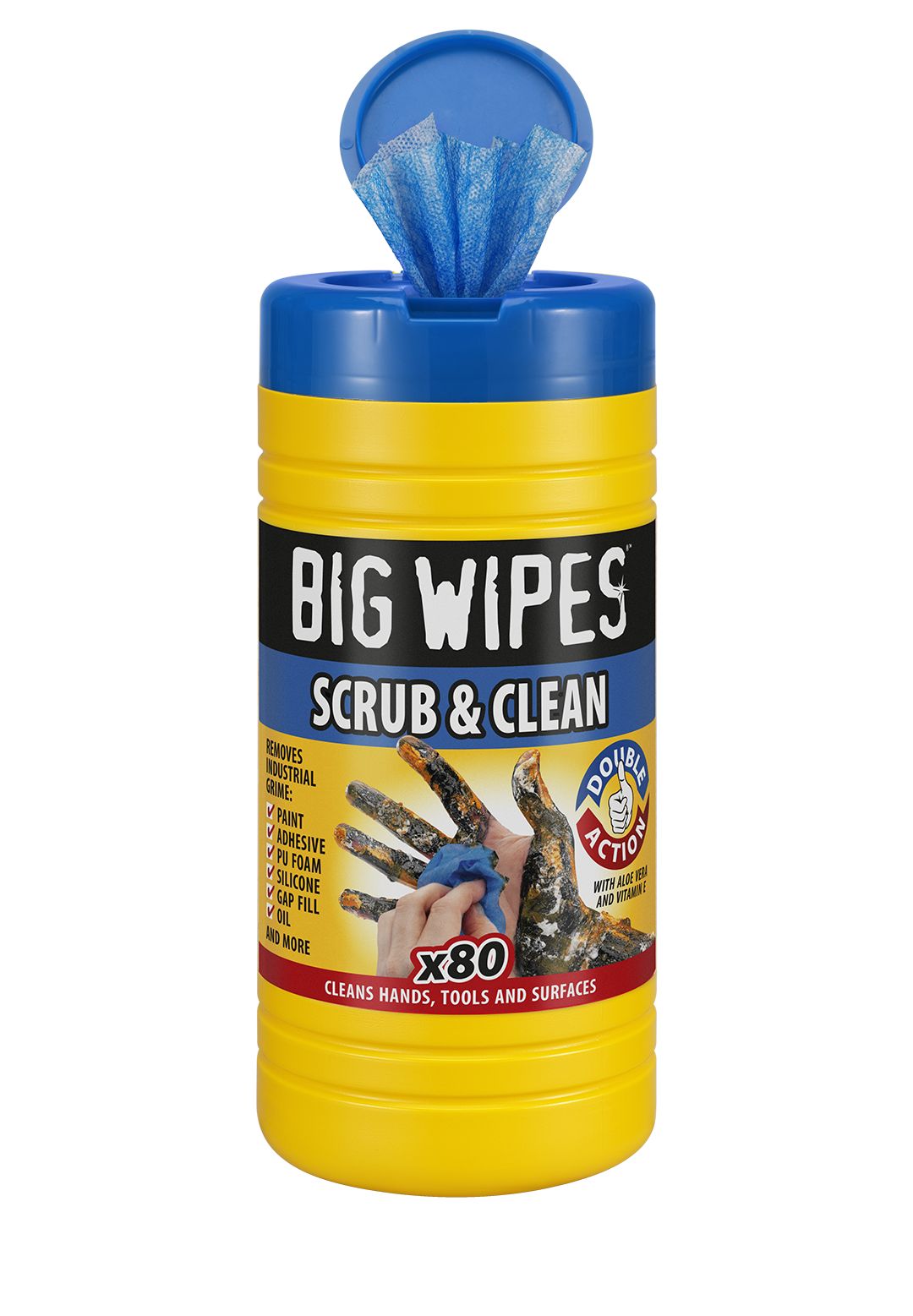 Big Wipes Scrub & clean Unscented Wipes, Pack of 80 DIY at B&Q