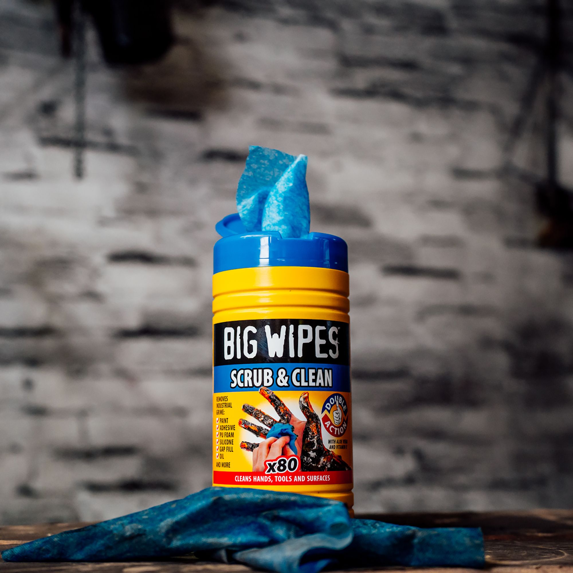 Big Wipes Scrub & clean Unscented Wipes, Pack of 80