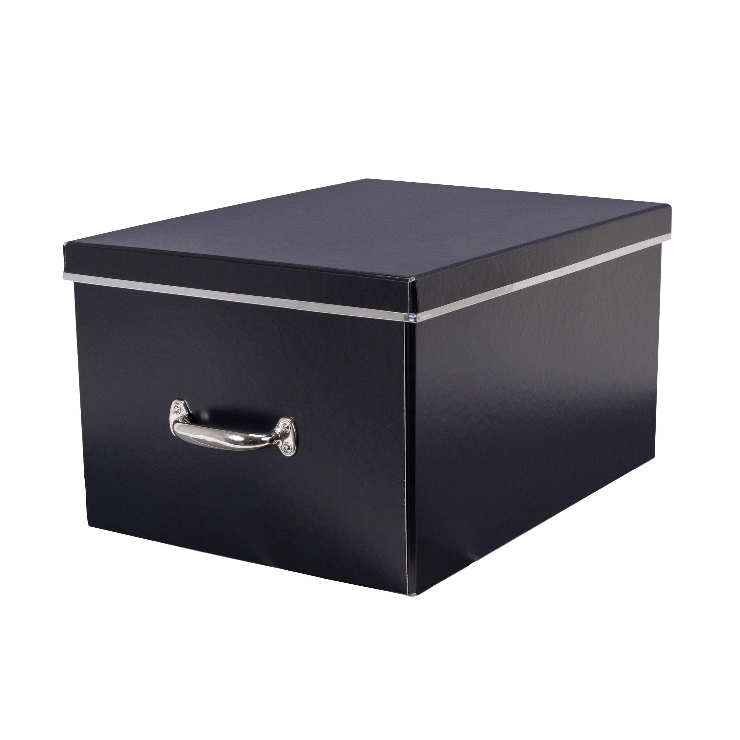 Bigso Box Black Storage box DIY at B&Q
