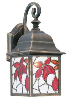 Bindi Fixed Multicolour Antique bronze effect Mains-powered Incandescent Outdoor Wall light