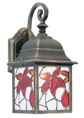 Stained glass outdoor on sale wall lantern