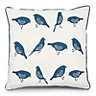 Bird Moroccan blue Cushion