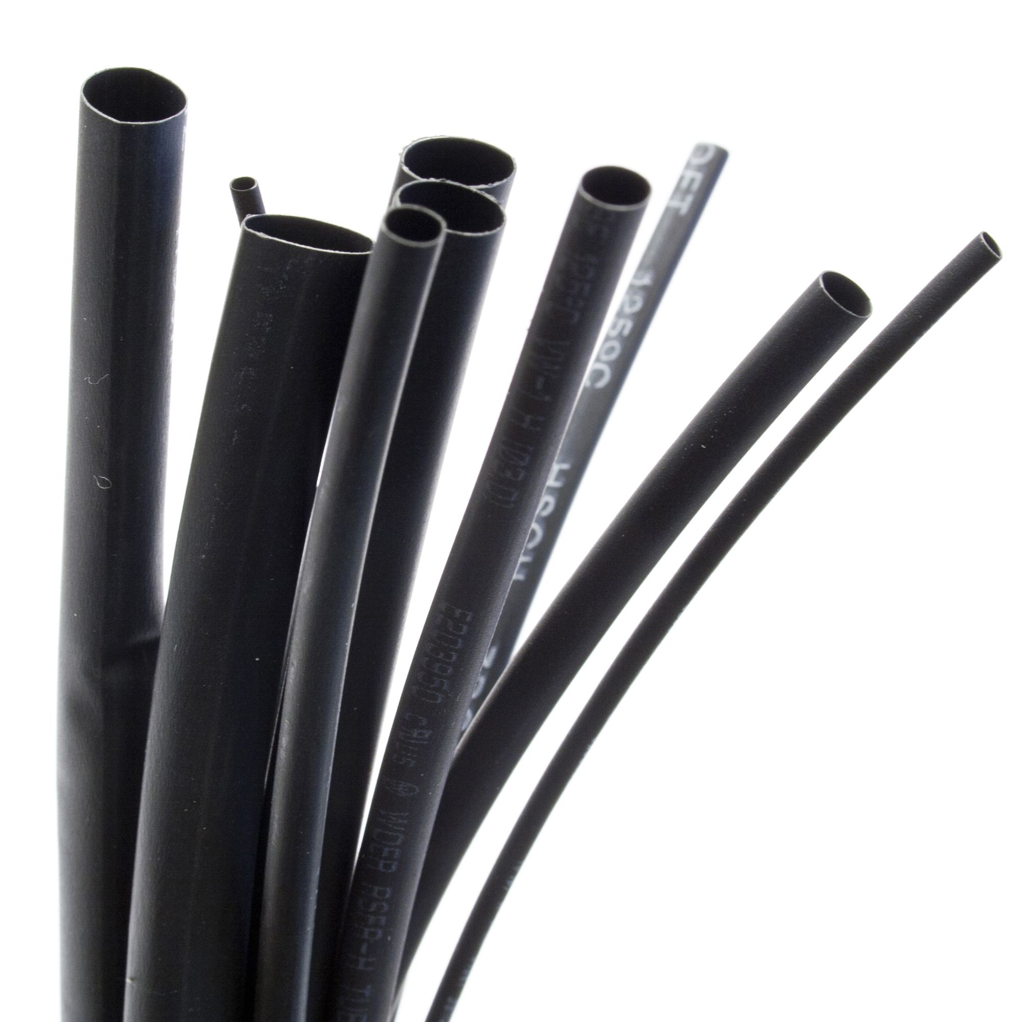 Black 3mm Cable sleeving, 0.15m