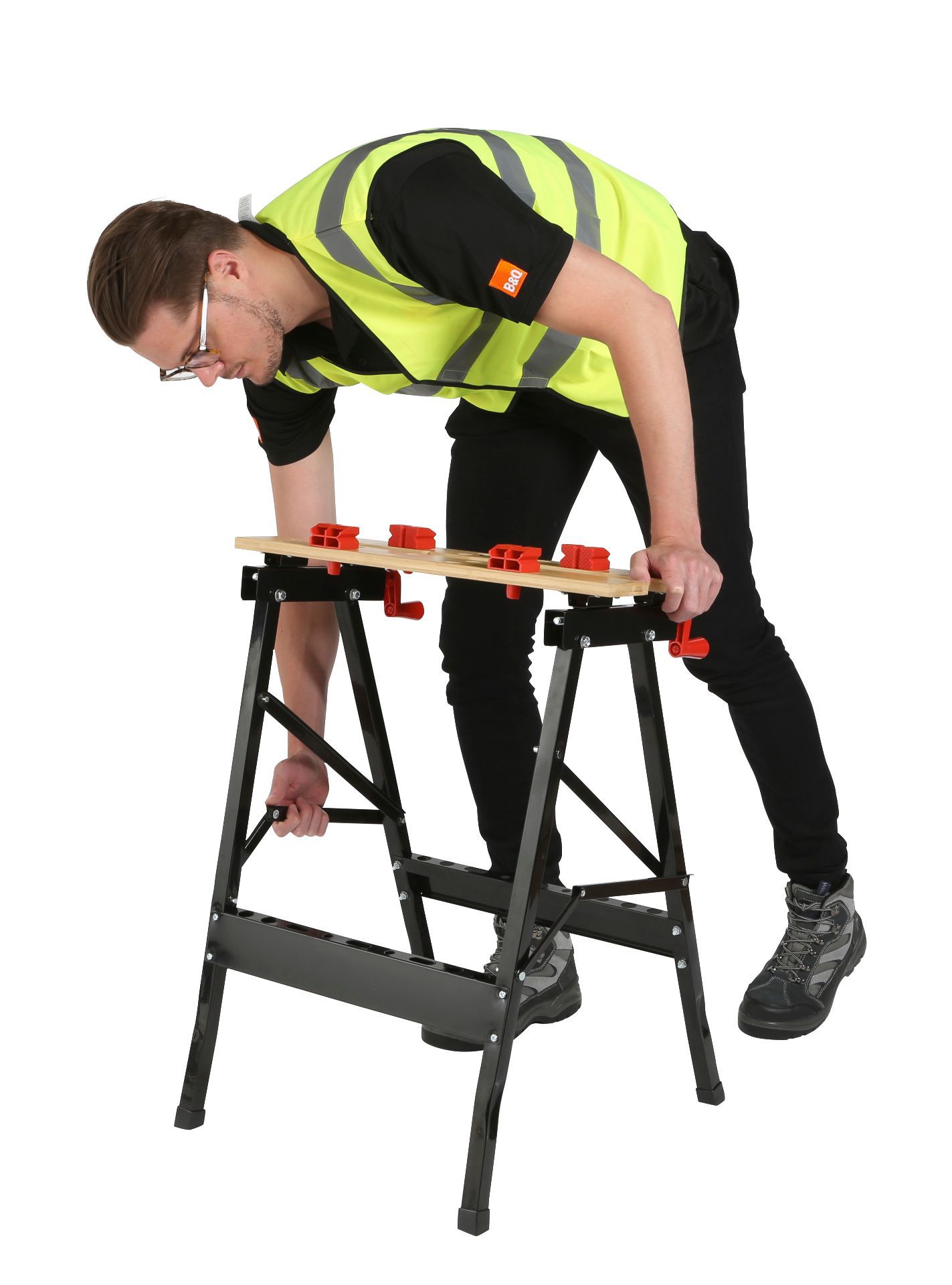 Black 620mm Folding Workbench - MWB1