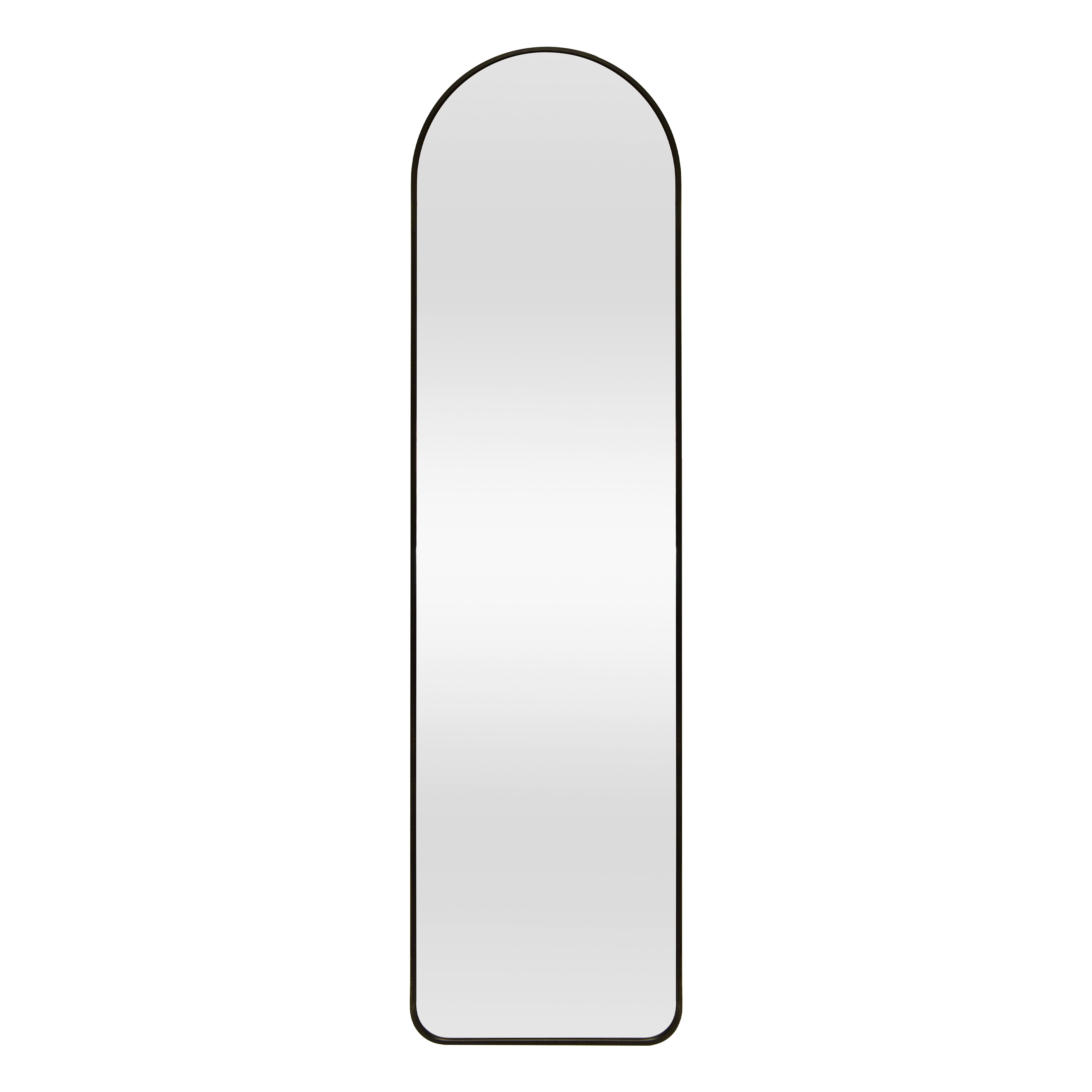 Black Arch Freestanding Framed mirror, (H)150cm (W)40cm