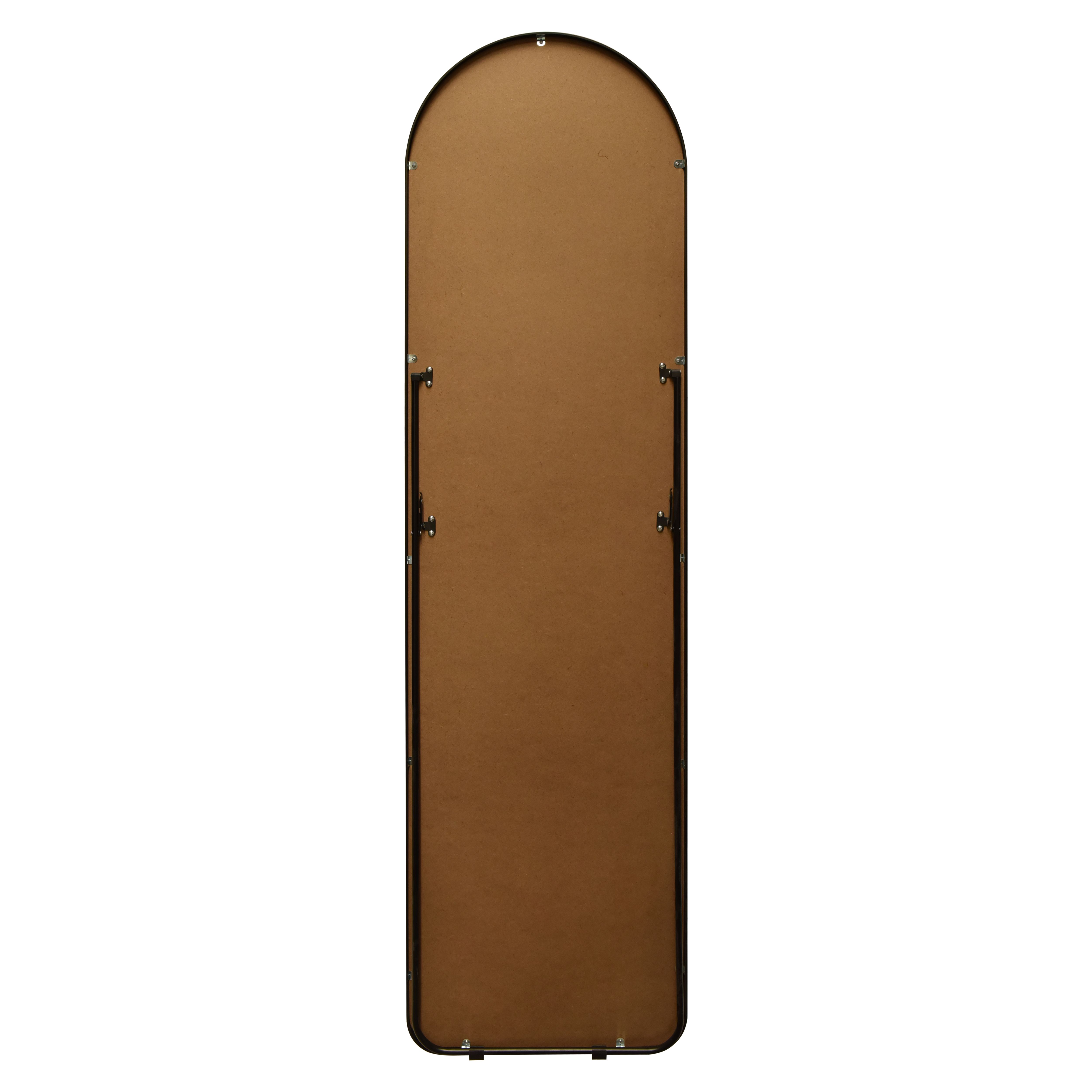 Black Arch Freestanding Framed mirror, (H)150cm (W)40cm