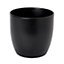 Black Ceramic Circular Plant pot (Dia)21.5cm